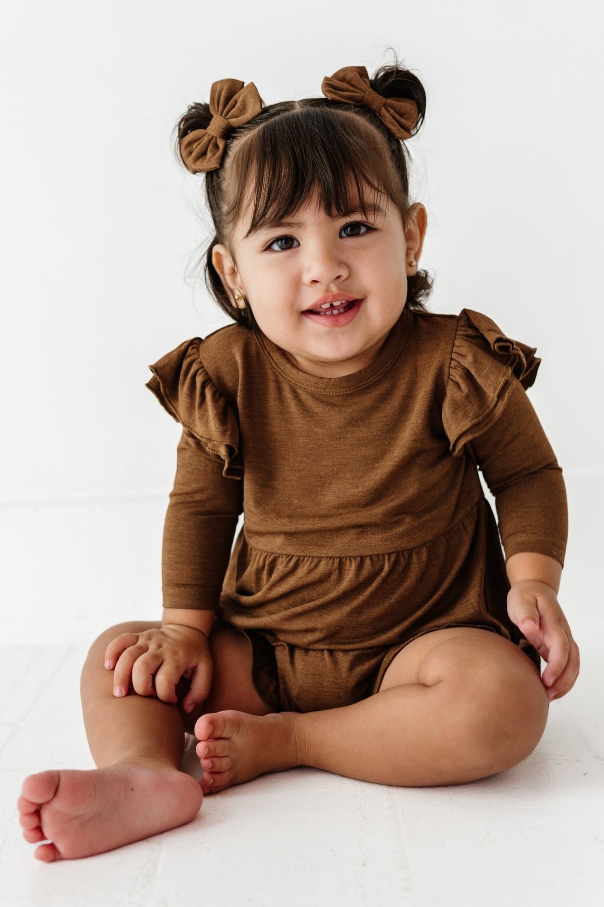 Flutter Bubble Romper - Chestnut - The Sleepy Sloth