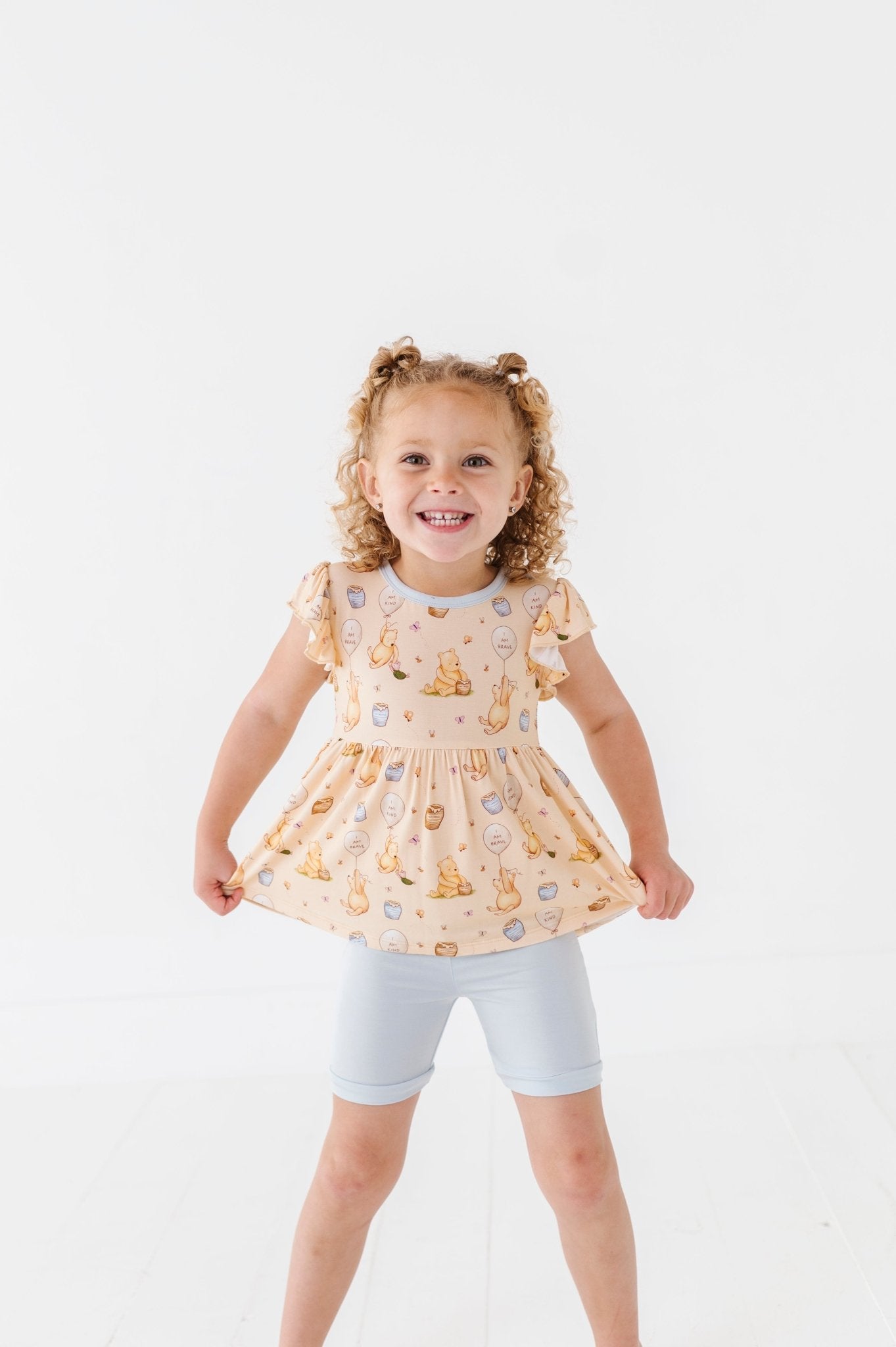 FLUTTER PEPLUM WITH SHORTS - 100 ACRES OF KINDNESS - The Sleepy Sloth