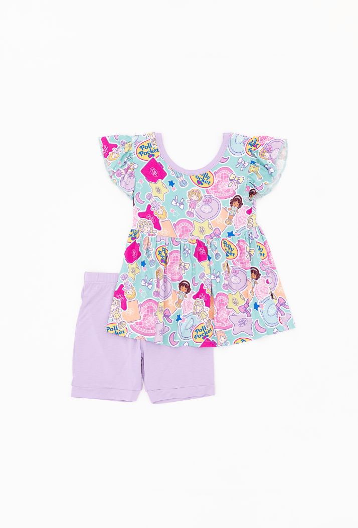 FLUTTER PEPLUM WITH SHORTS - TINY IS MIGHTY - The Sleepy Sloth