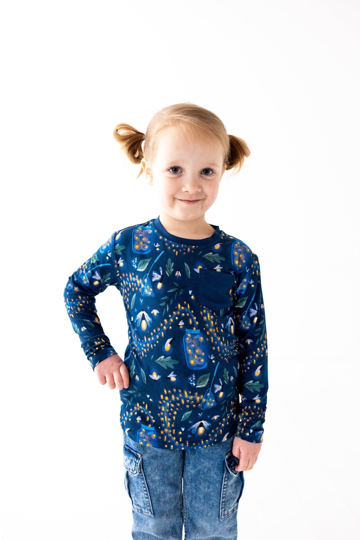 LONG SLEEVE POCKET TEE - GLOW WITH THE FLOW - The Sleepy Sloth