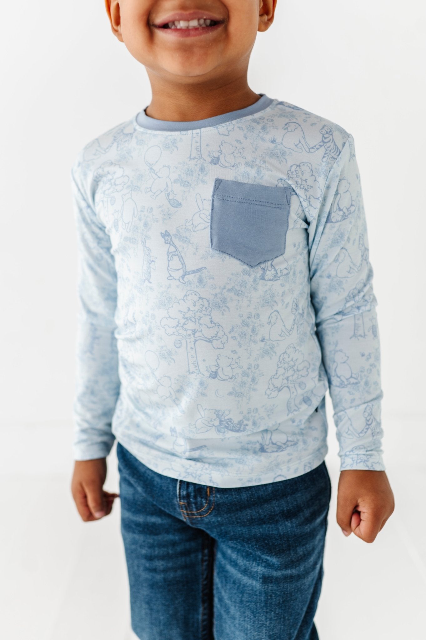 LONG SLEEVE POCKET TEE - LITTLE ADVENTURERS - The Sleepy Sloth