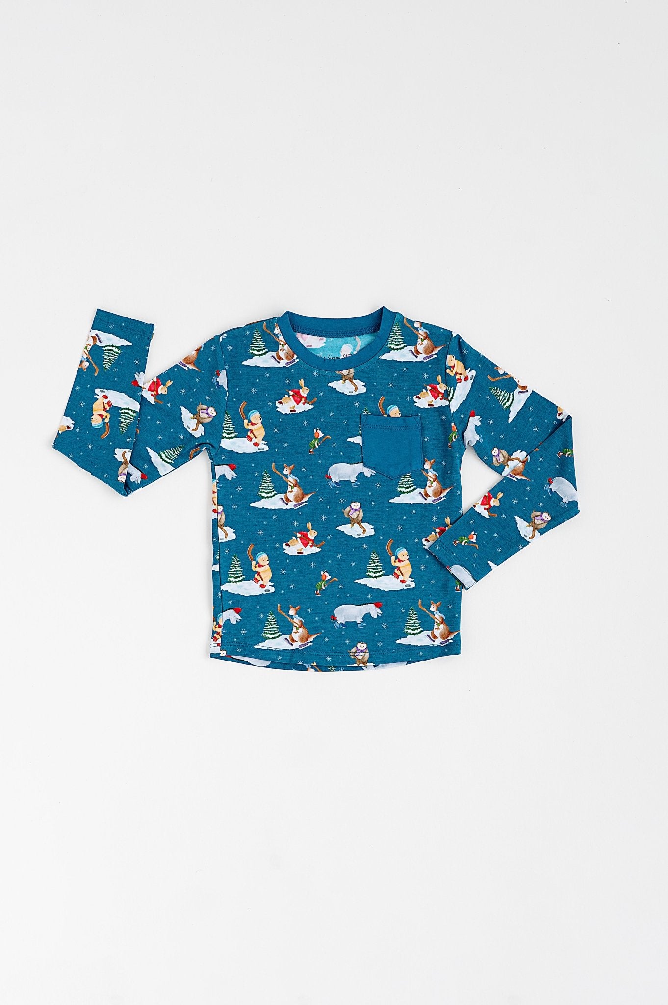 LONG SLEEVE TEE - WINNIE ON ICE - The Sleepy Sloth