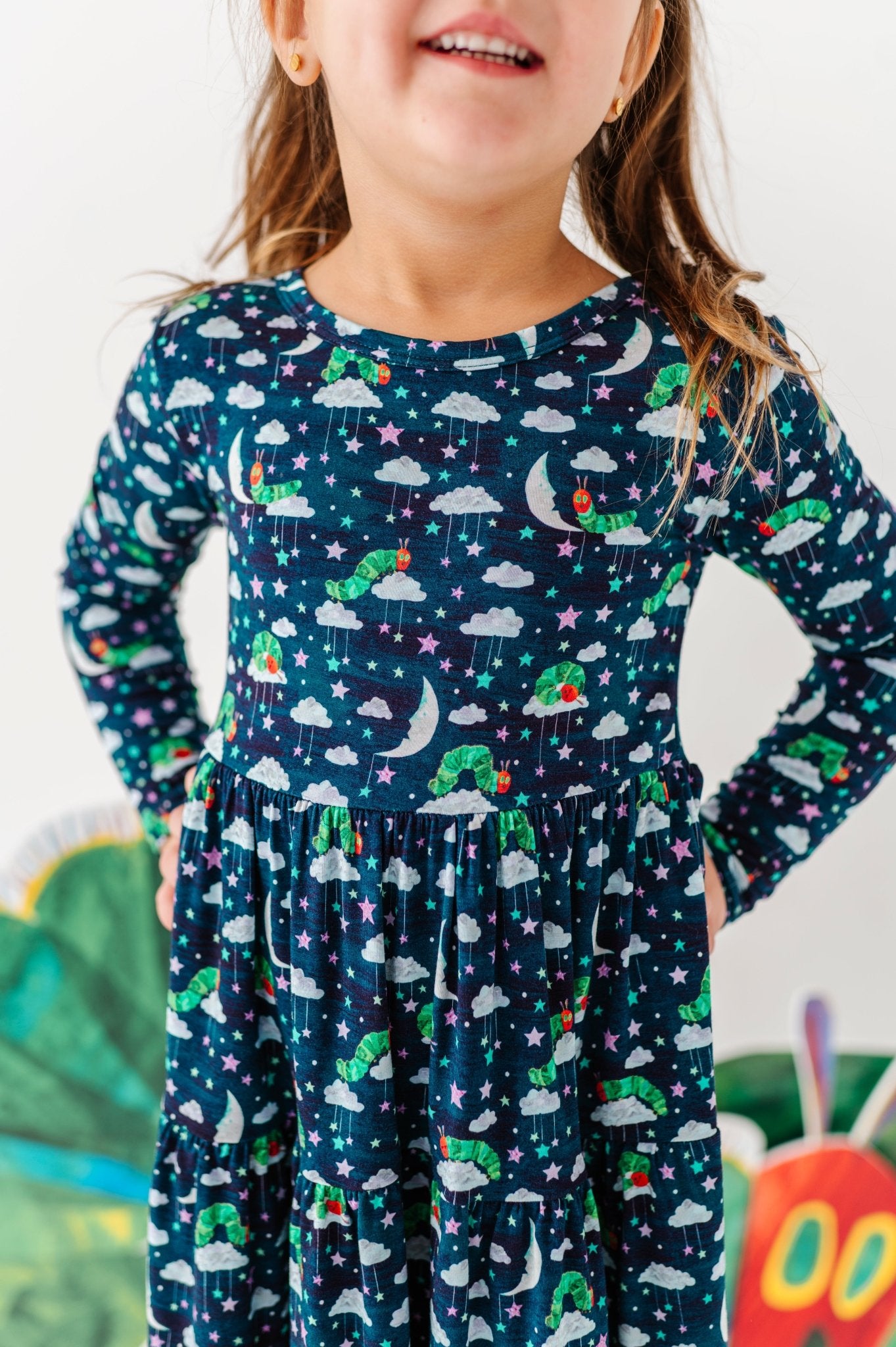 Long Sleeve Twirl Dress - GOOD NIGHT, FRIENDS - The Sleepy Sloth