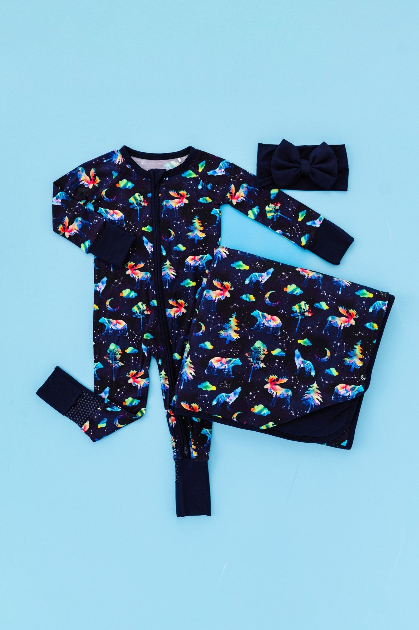 Mini Blankie - NORTHERN NIGHTS - The Sleepy Sloth