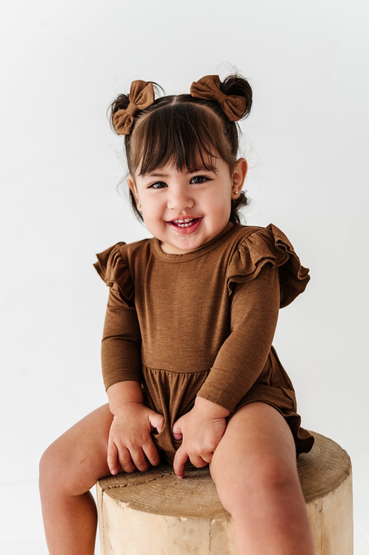 Mini Clip Bow Set - Chestnut - The Sleepy Sloth