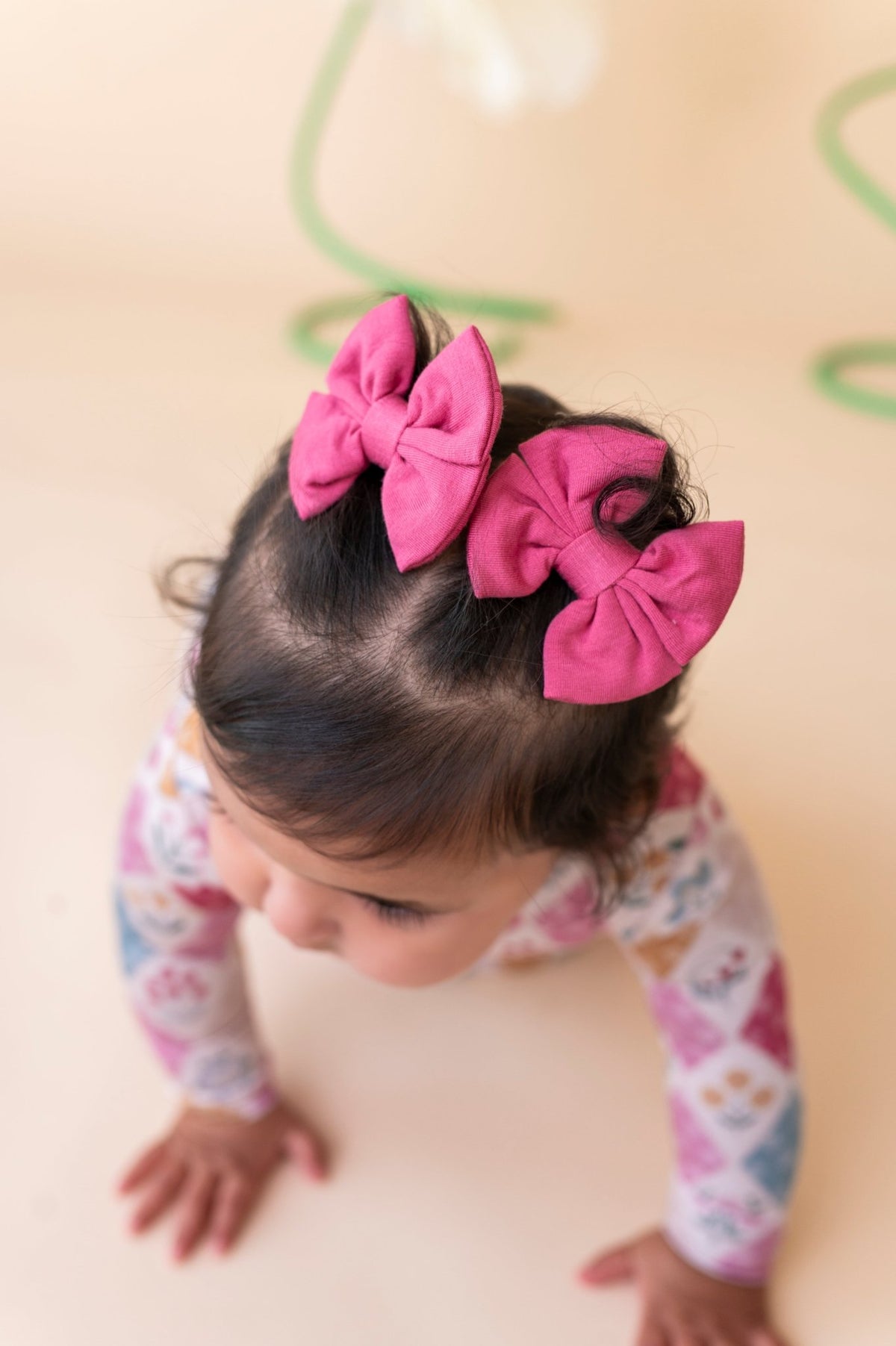 Mini Clip Bow Set - Stitched In Bloom - The Sleepy Sloth