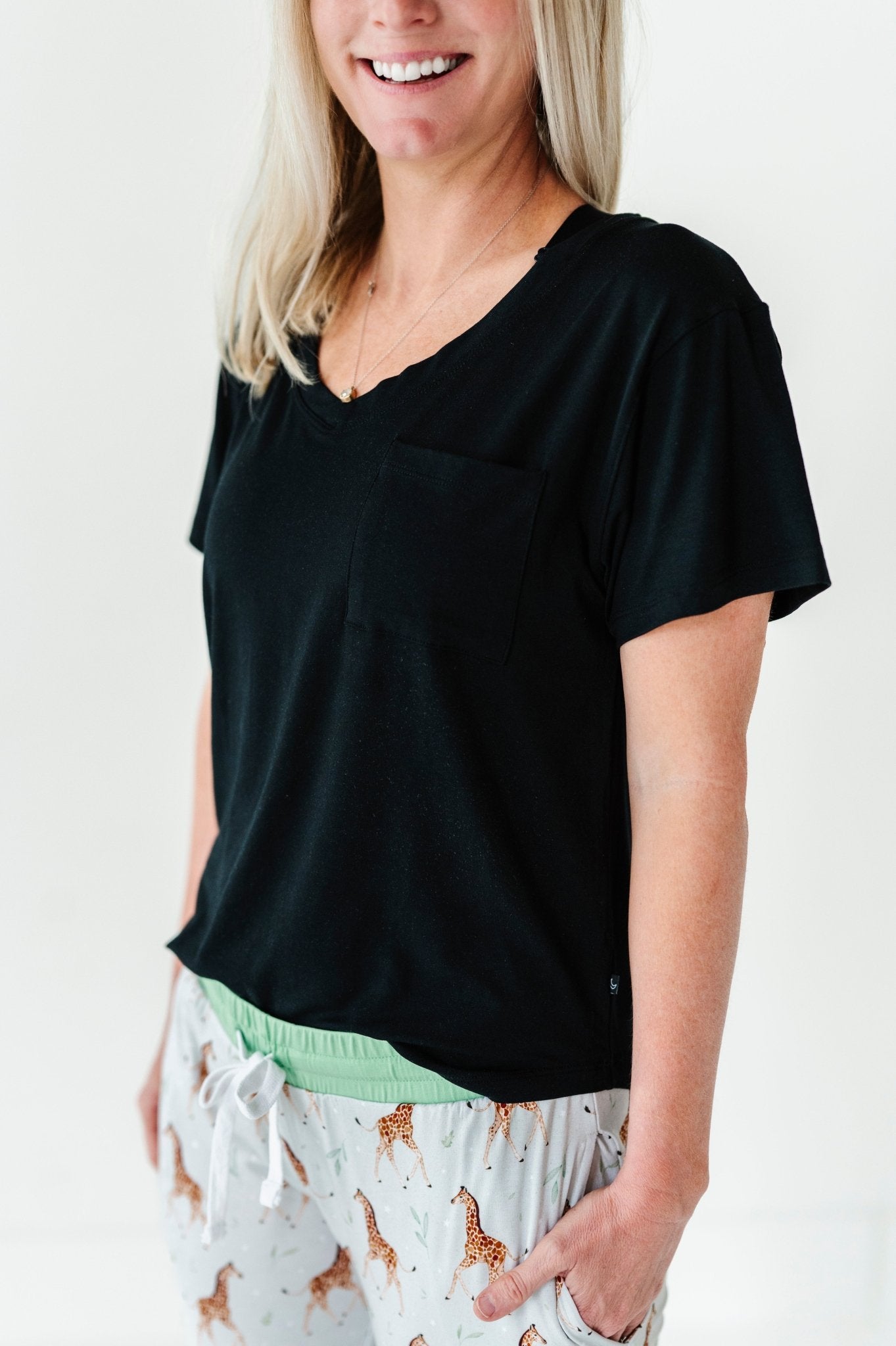 MODAL WOMEN'S SHIRT - BLACK - The Sleepy Sloth
