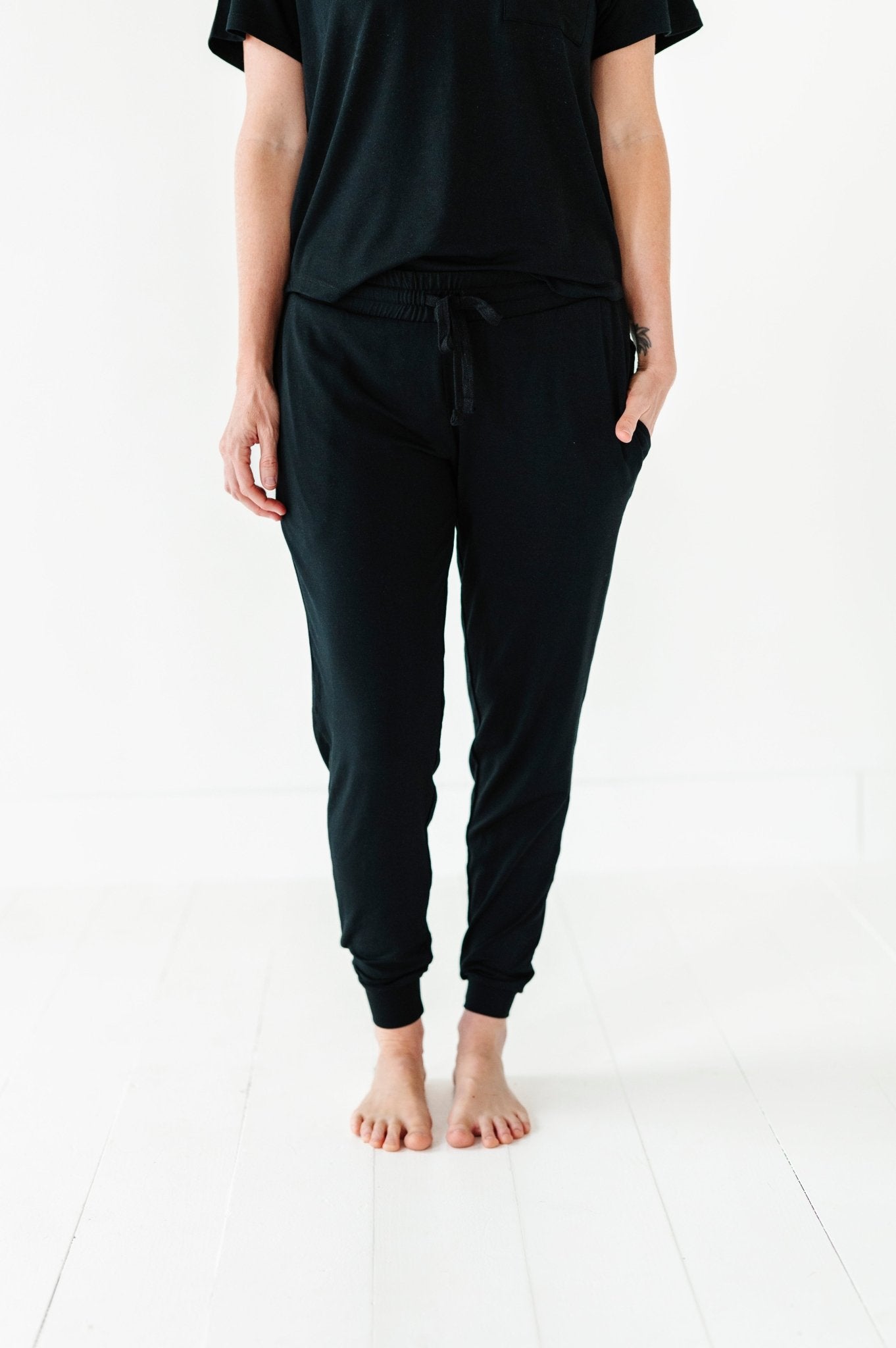 MODAL WOMEN'S SLEEPY PANTS - BLACK - The Sleepy Sloth
