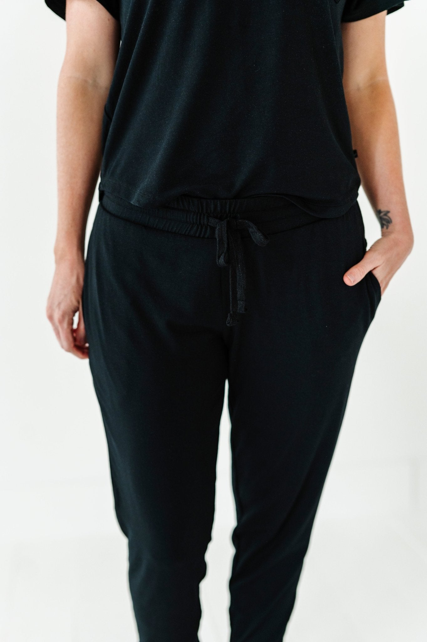 MODAL WOMEN'S SLEEPY PANTS - BLACK - The Sleepy Sloth