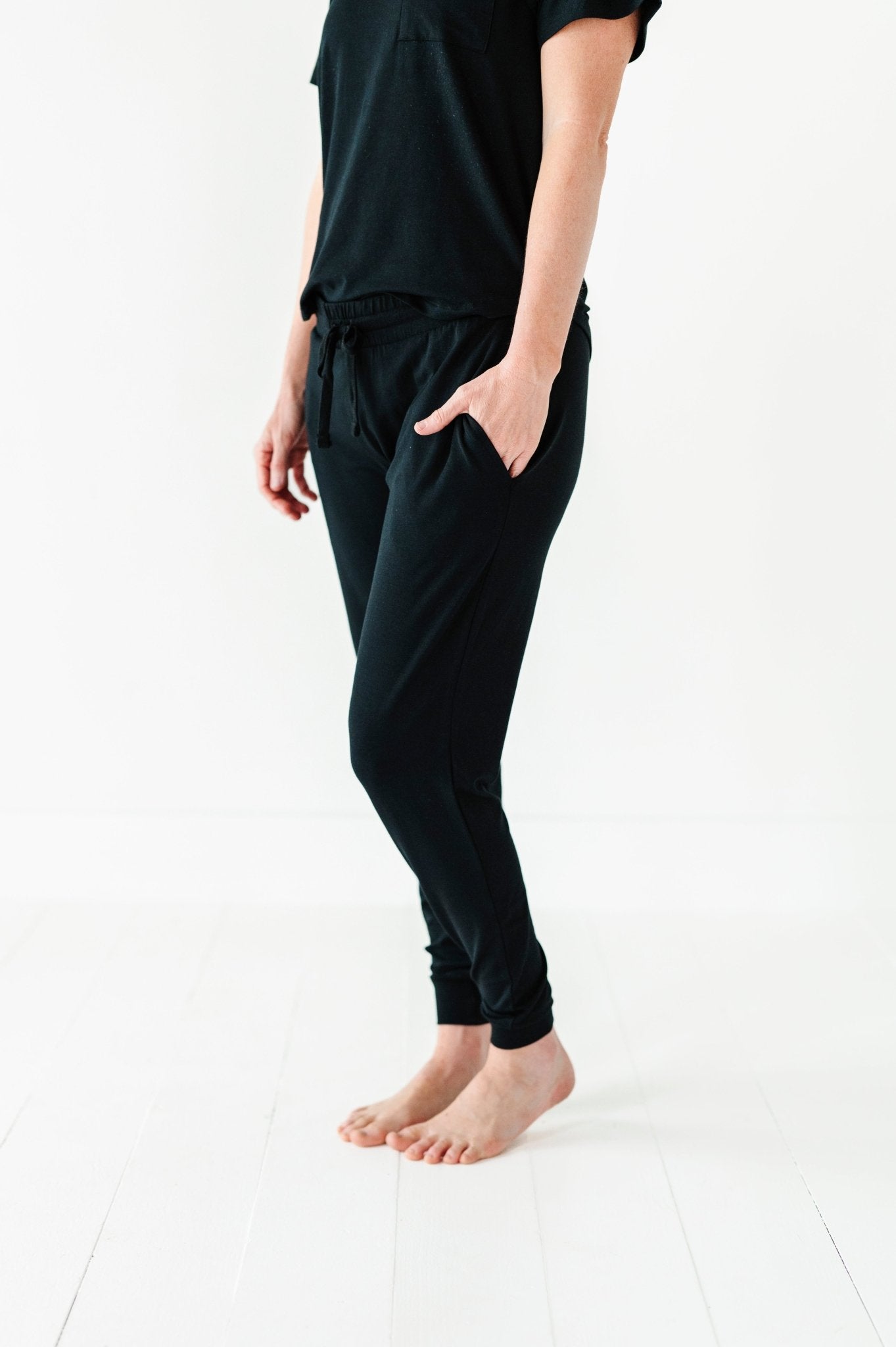 MODAL WOMEN'S SLEEPY PANTS - BLACK - The Sleepy Sloth