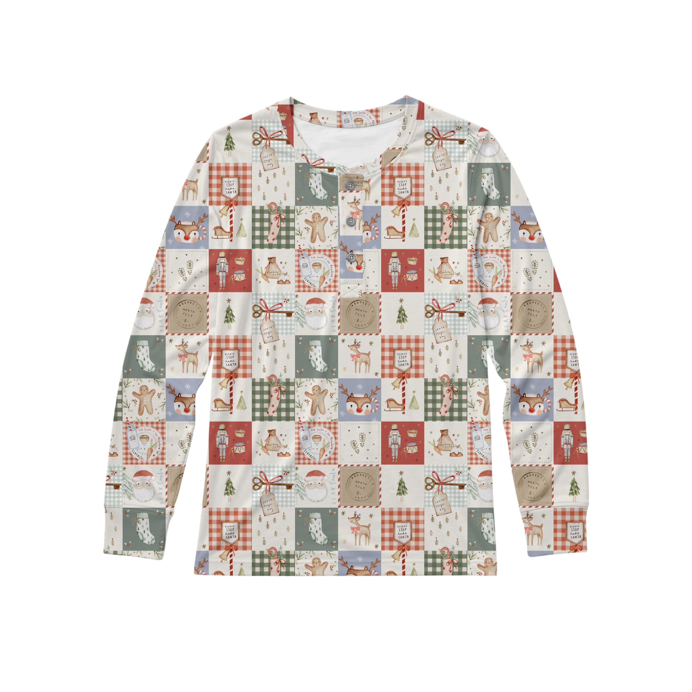 Preorder Men's Henley - Merry Mosaic