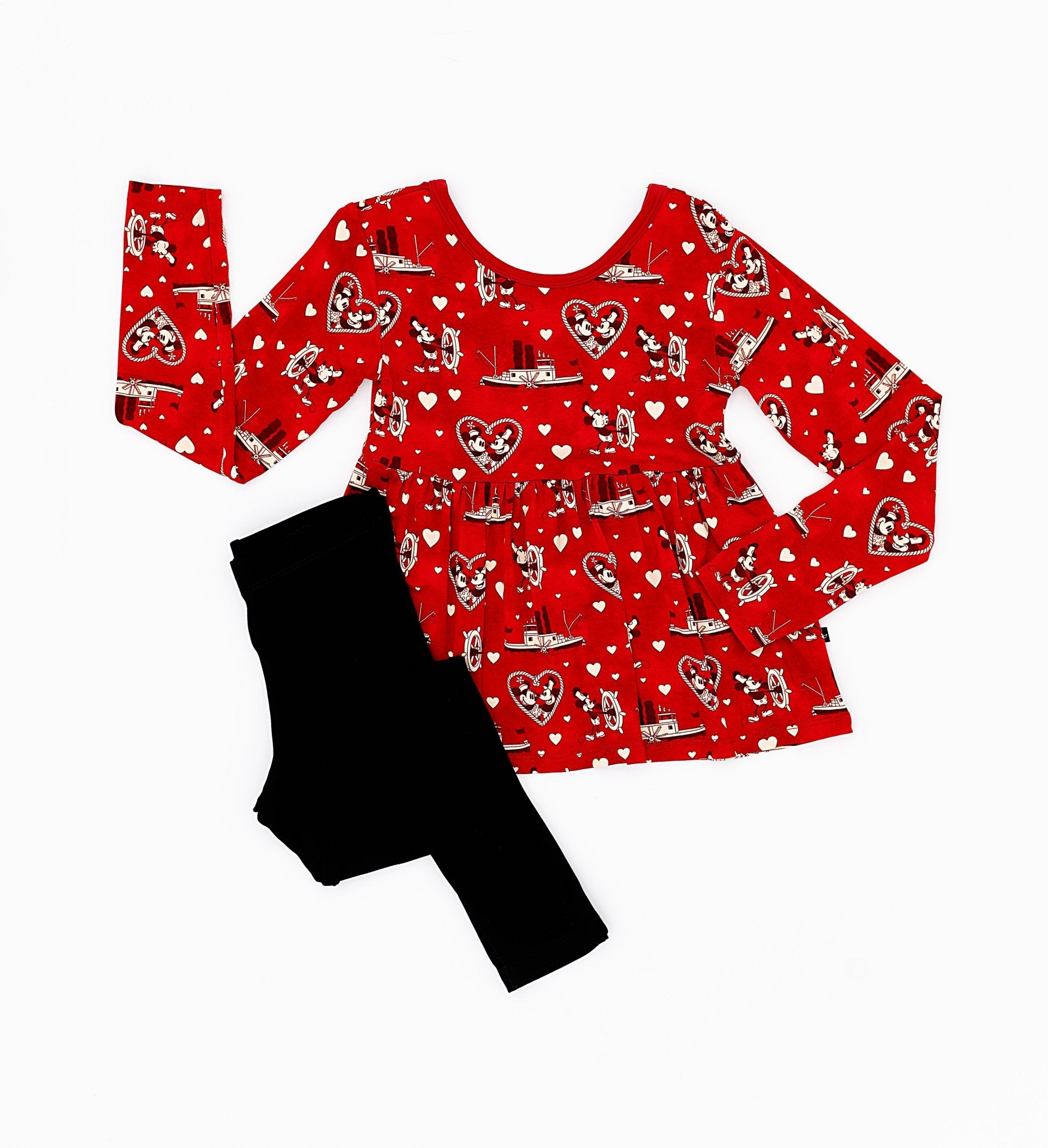 PEPLUM TOP WITH LEGGINGS - STEAMBOAT SWEETHEARTS - The Sleepy Sloth