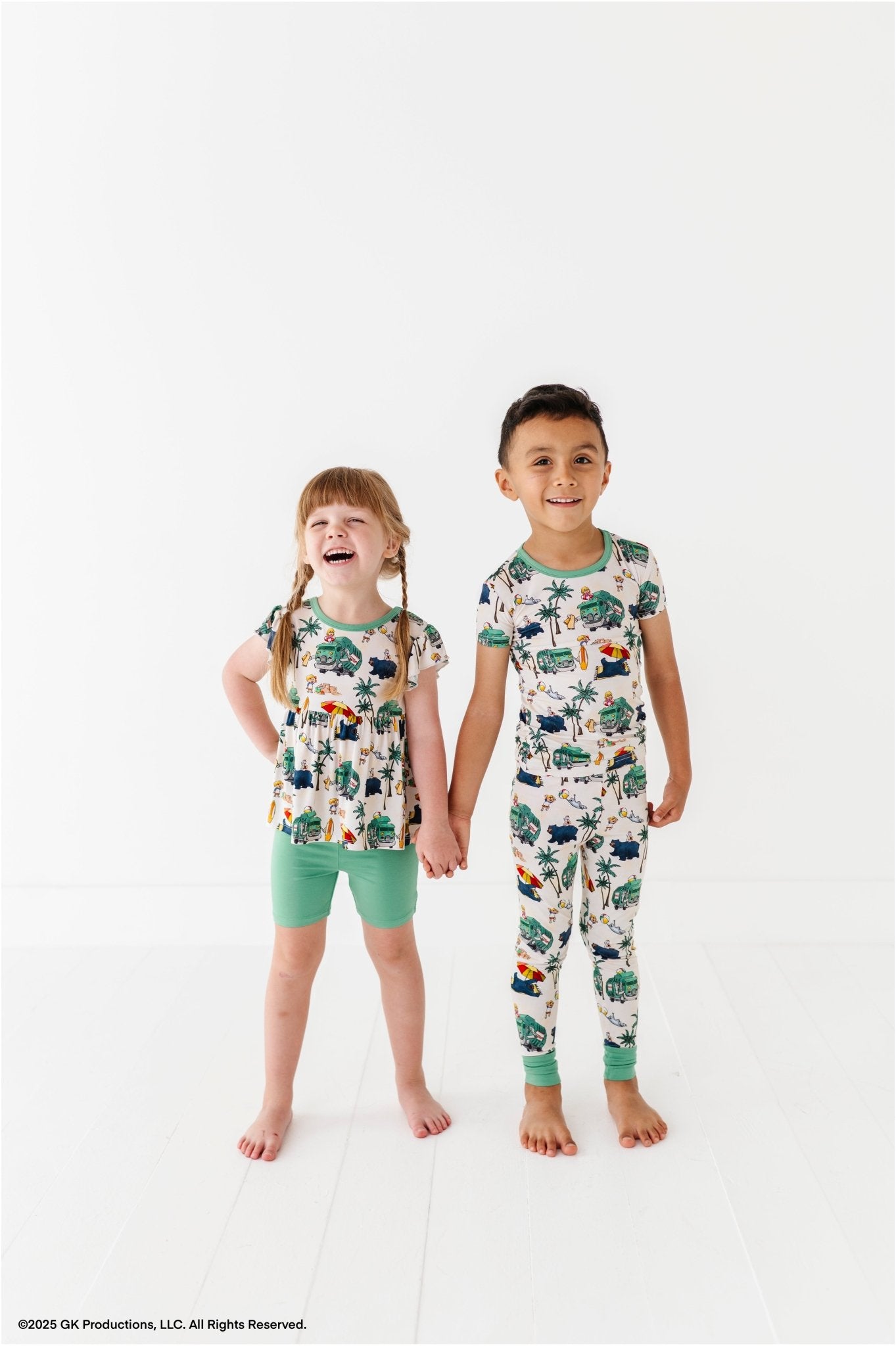 PEPLUM WITH SHORTS - TRASH TRUCK™ BEACH DAY - The Sleepy Sloth