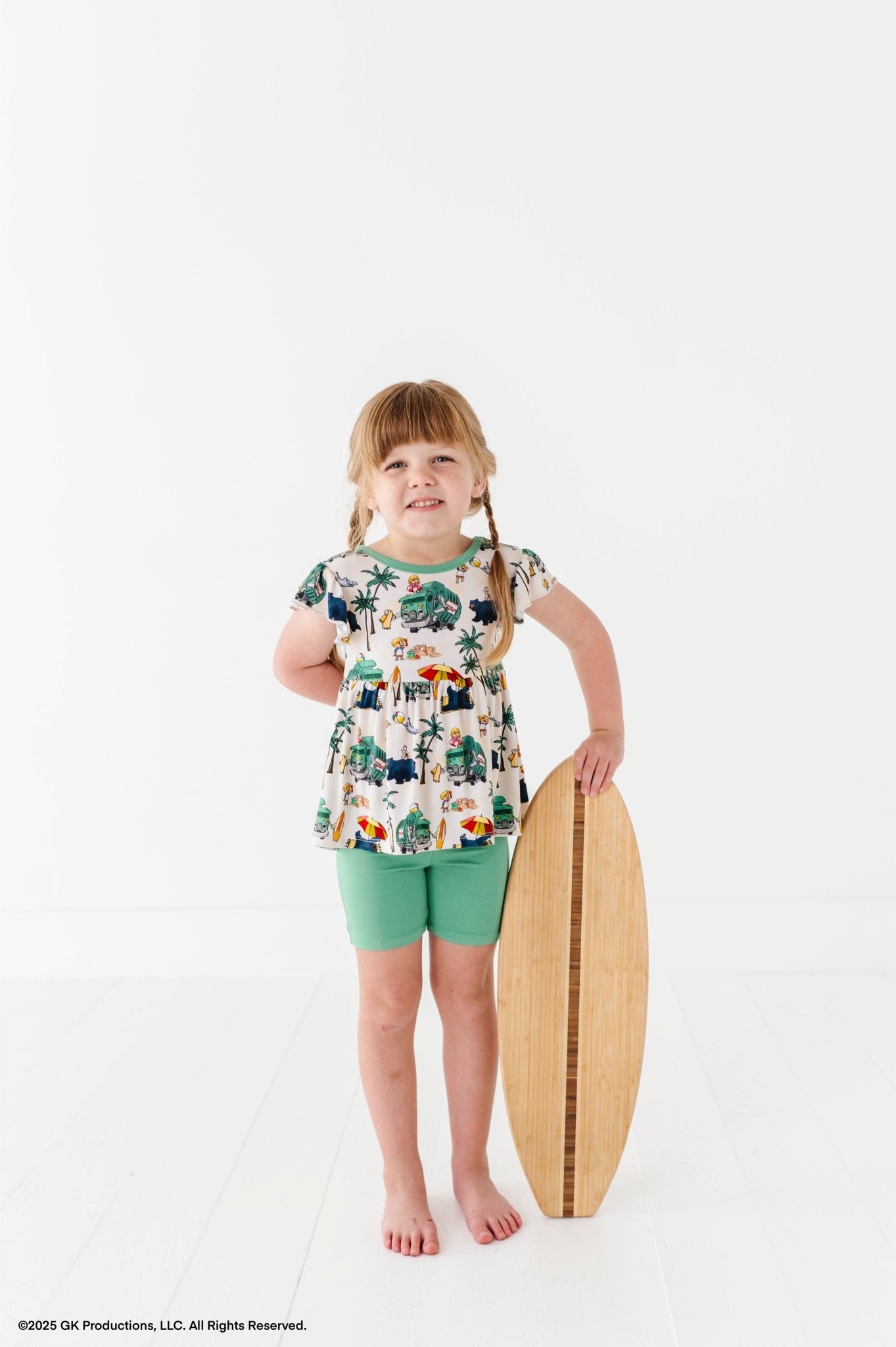 PEPLUM WITH SHORTS - TRASH TRUCK™ BEACH DAY - The Sleepy Sloth