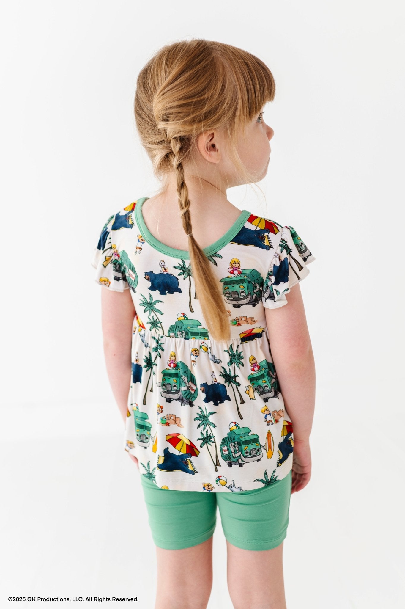 PEPLUM WITH SHORTS - TRASH TRUCK™ BEACH DAY - The Sleepy Sloth