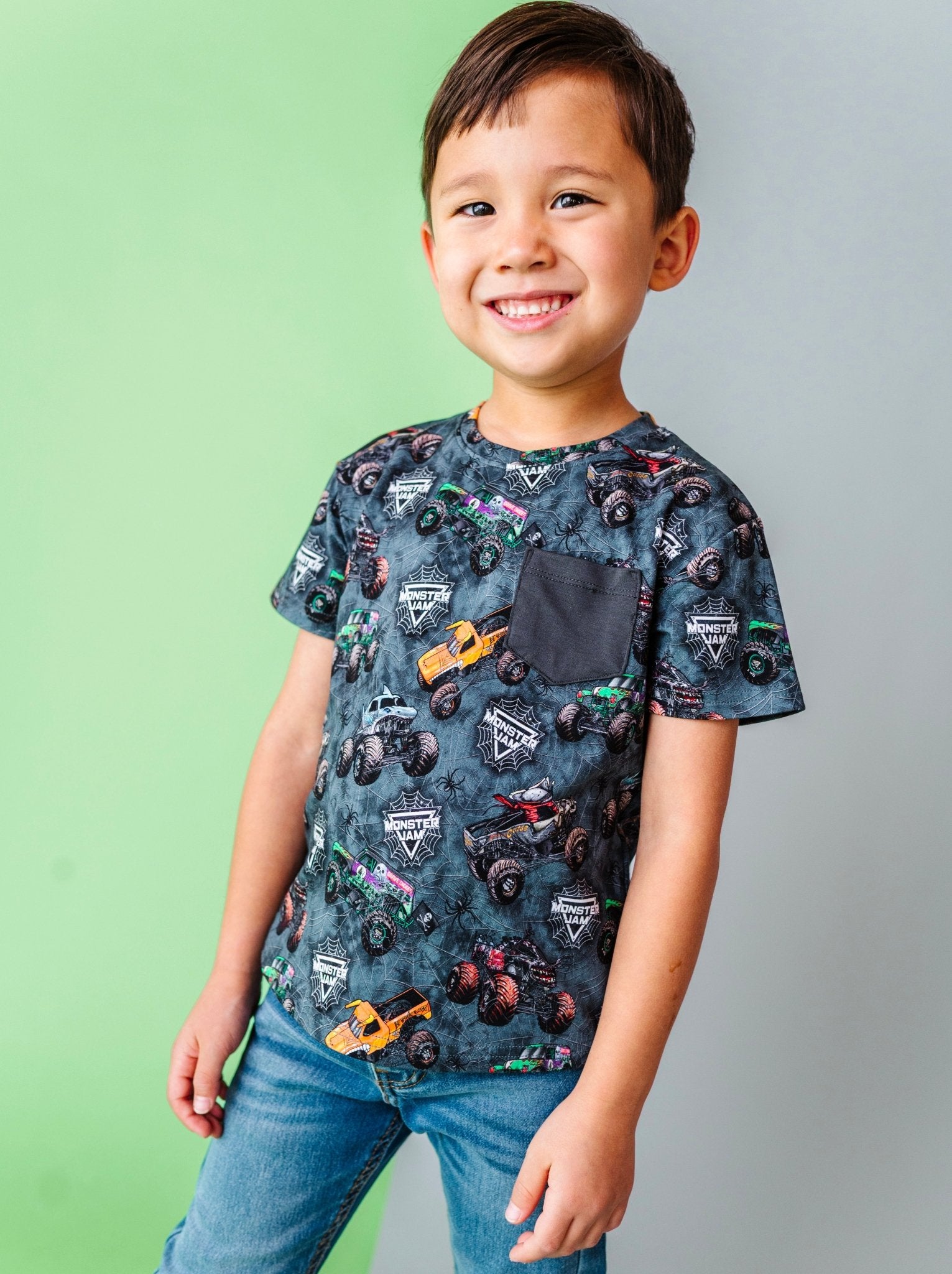 Pocket Tee - Monster Jam™ Web of Wreckage - The Sleepy Sloth