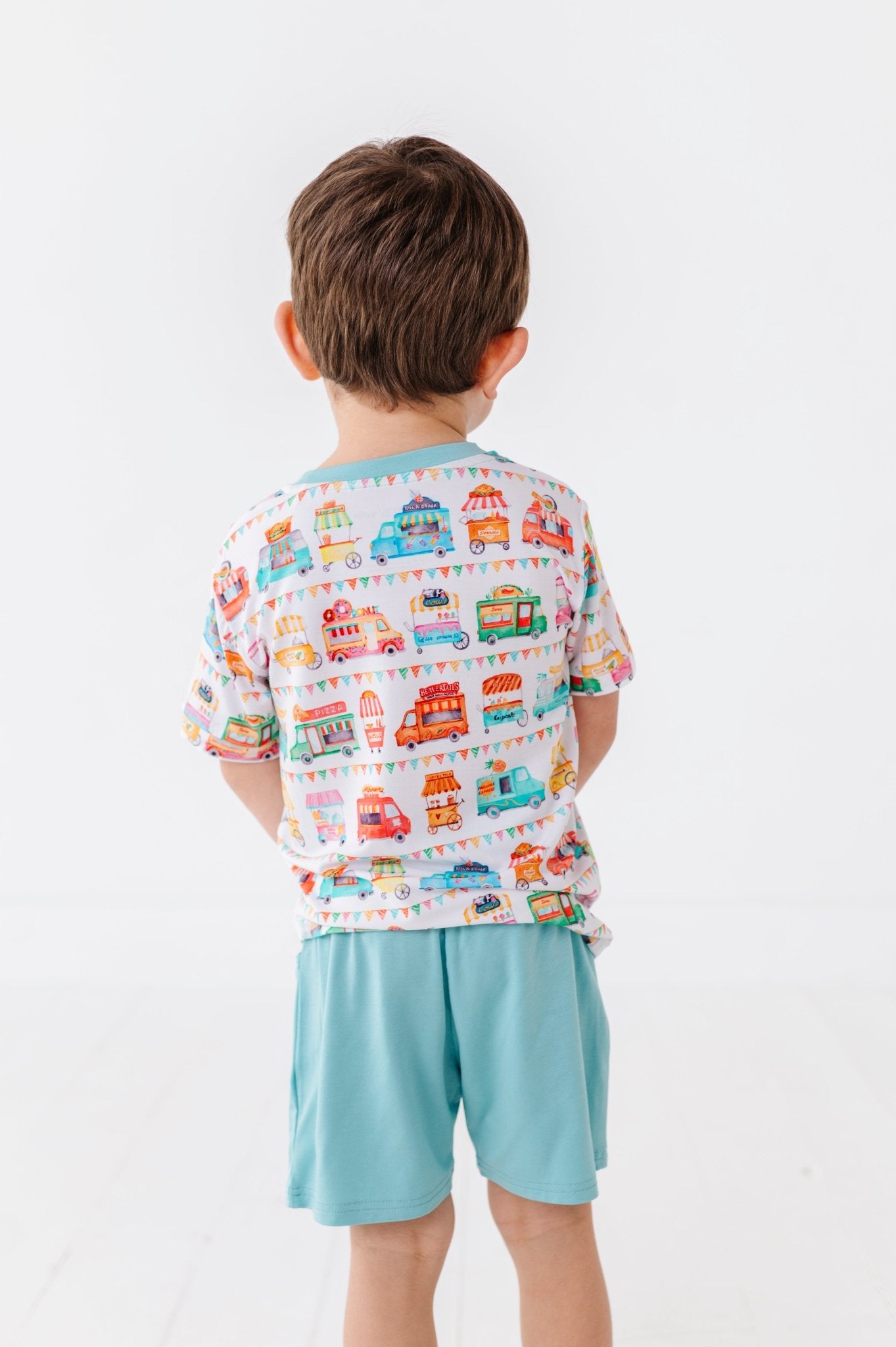 POCKET TEE SHORT SET - FOODIE EXPRESS - The Sleepy Sloth
