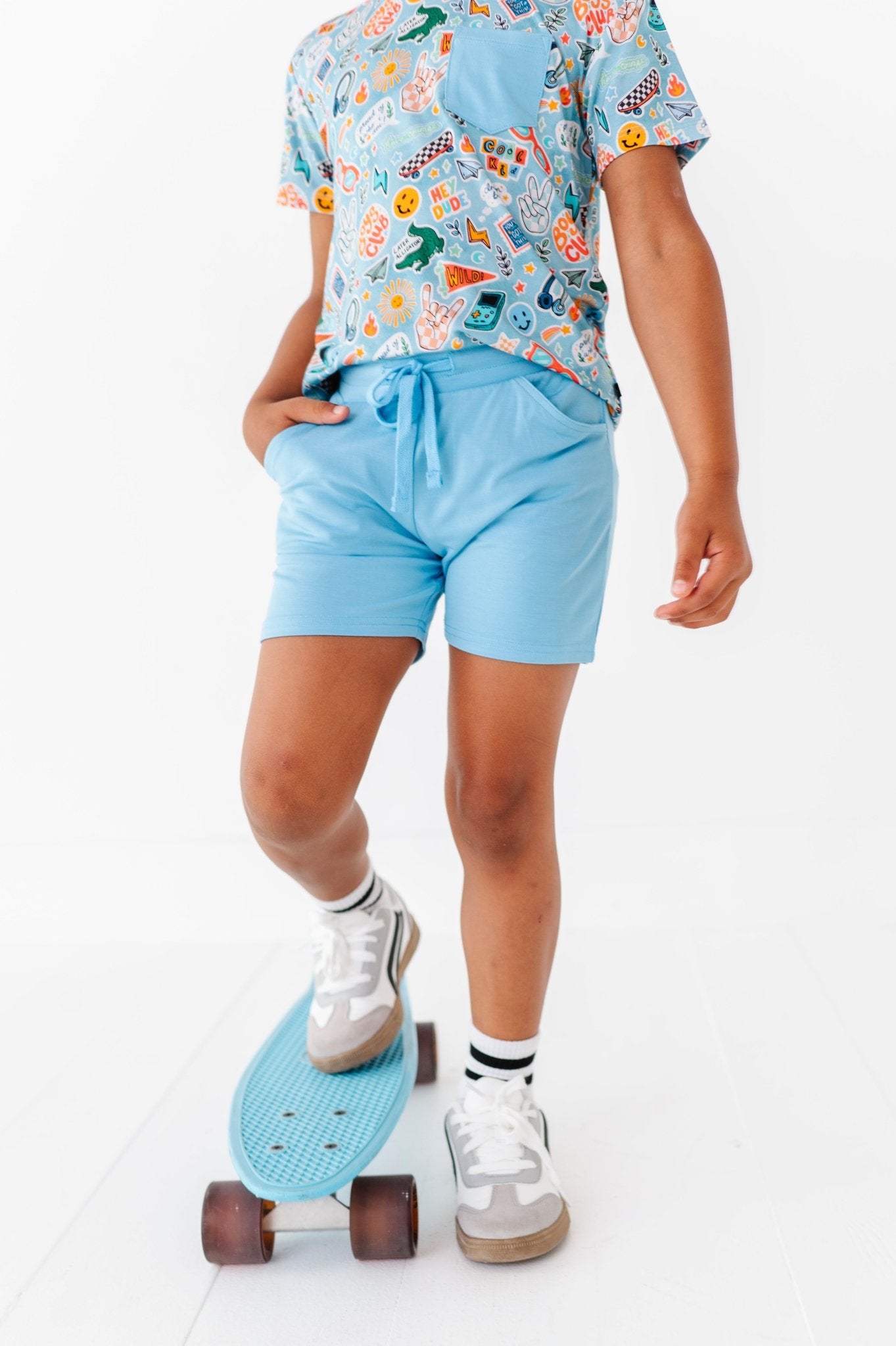 POCKET TEE SHORT SET - HEY DUDE - The Sleepy Sloth