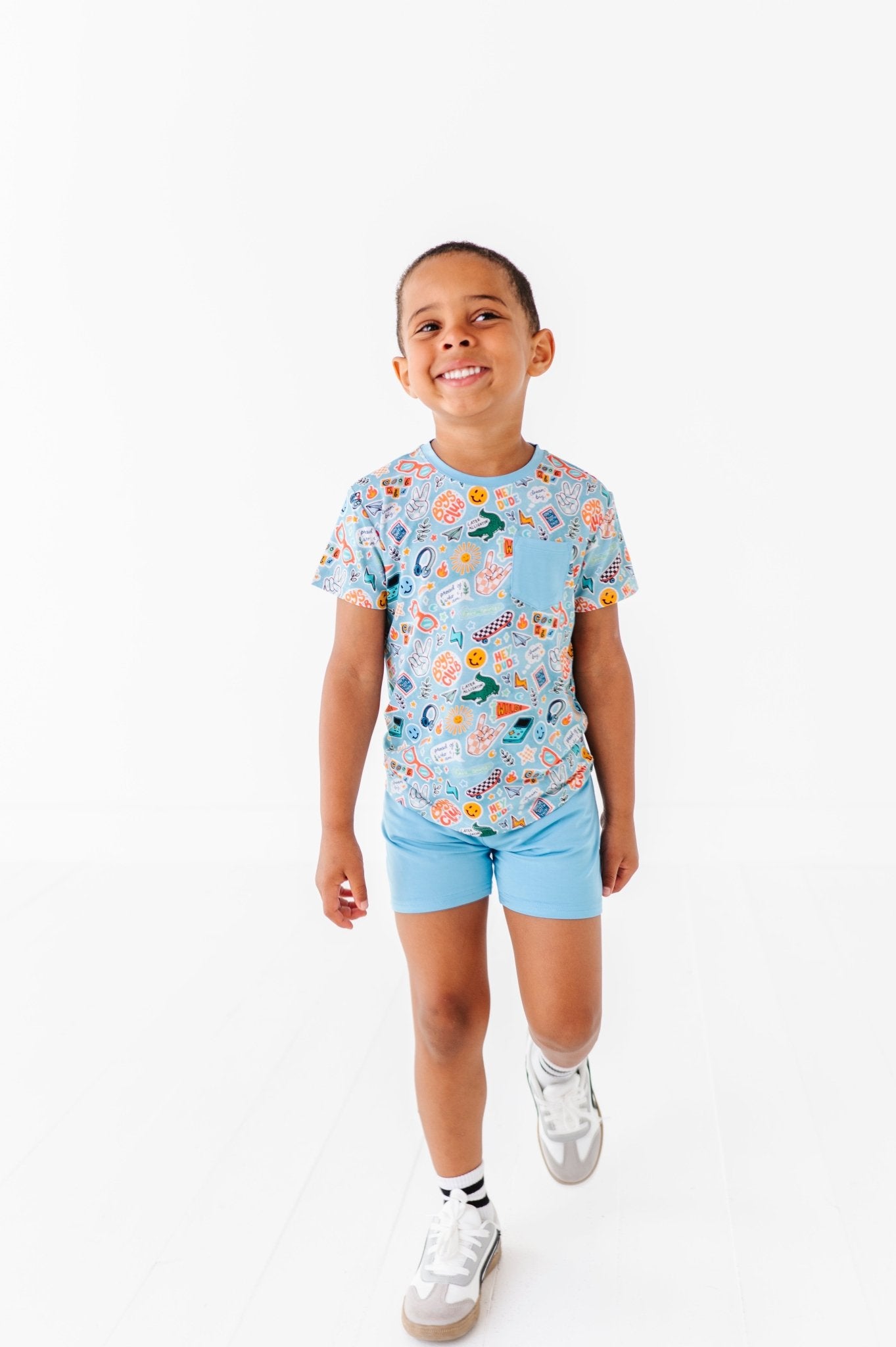 POCKET TEE SHORT SET - HEY DUDE - The Sleepy Sloth