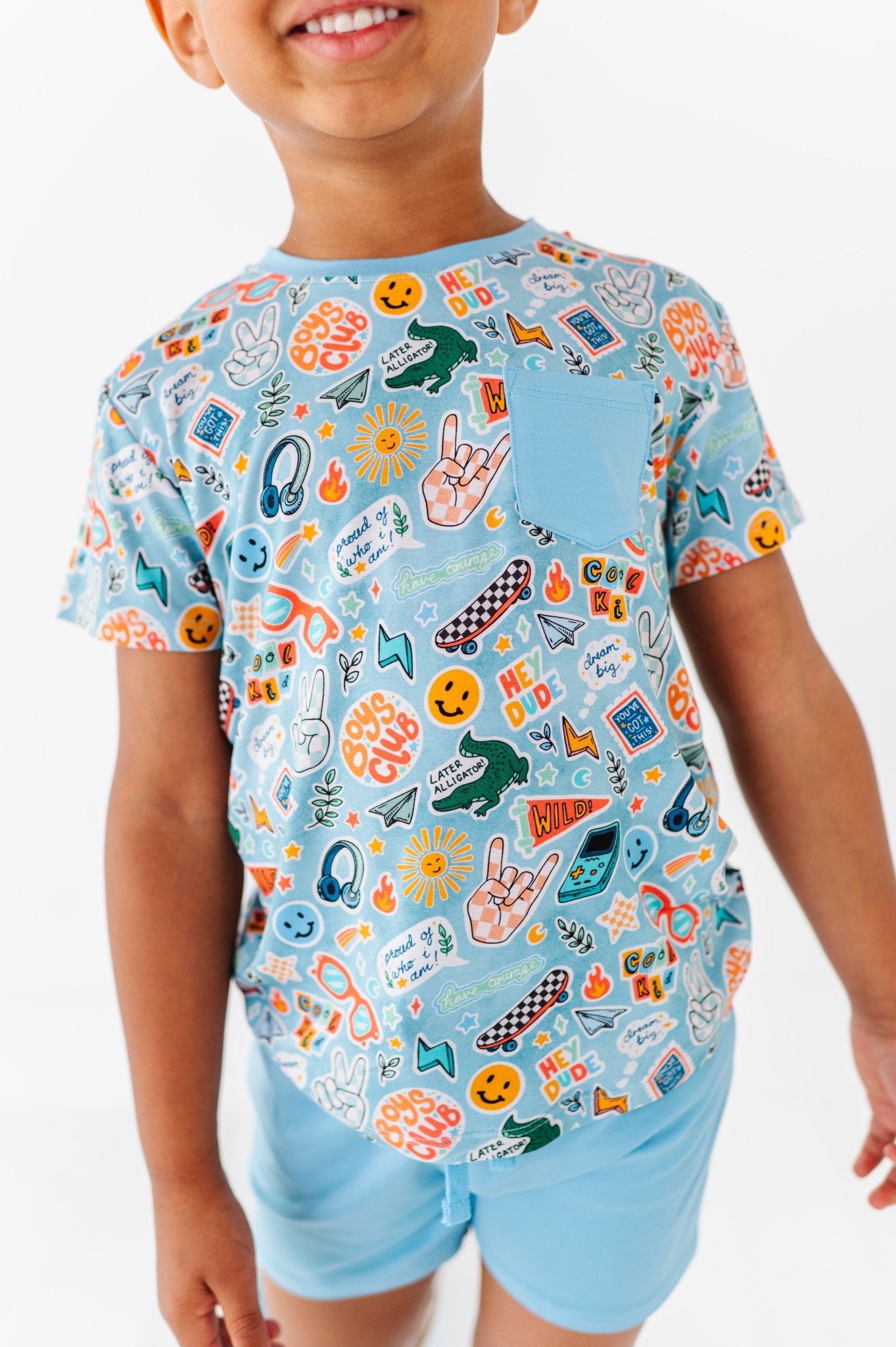 POCKET TEE SHORT SET* - HEY DUDE - The Sleepy Sloth