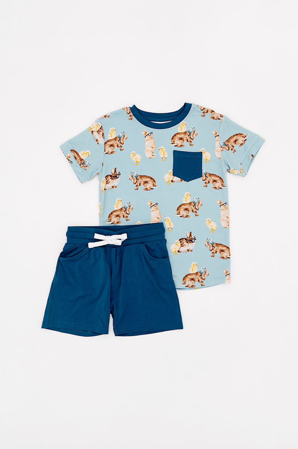 POCKET TEE SHORT SET - HOP STUFF - The Sleepy Sloth