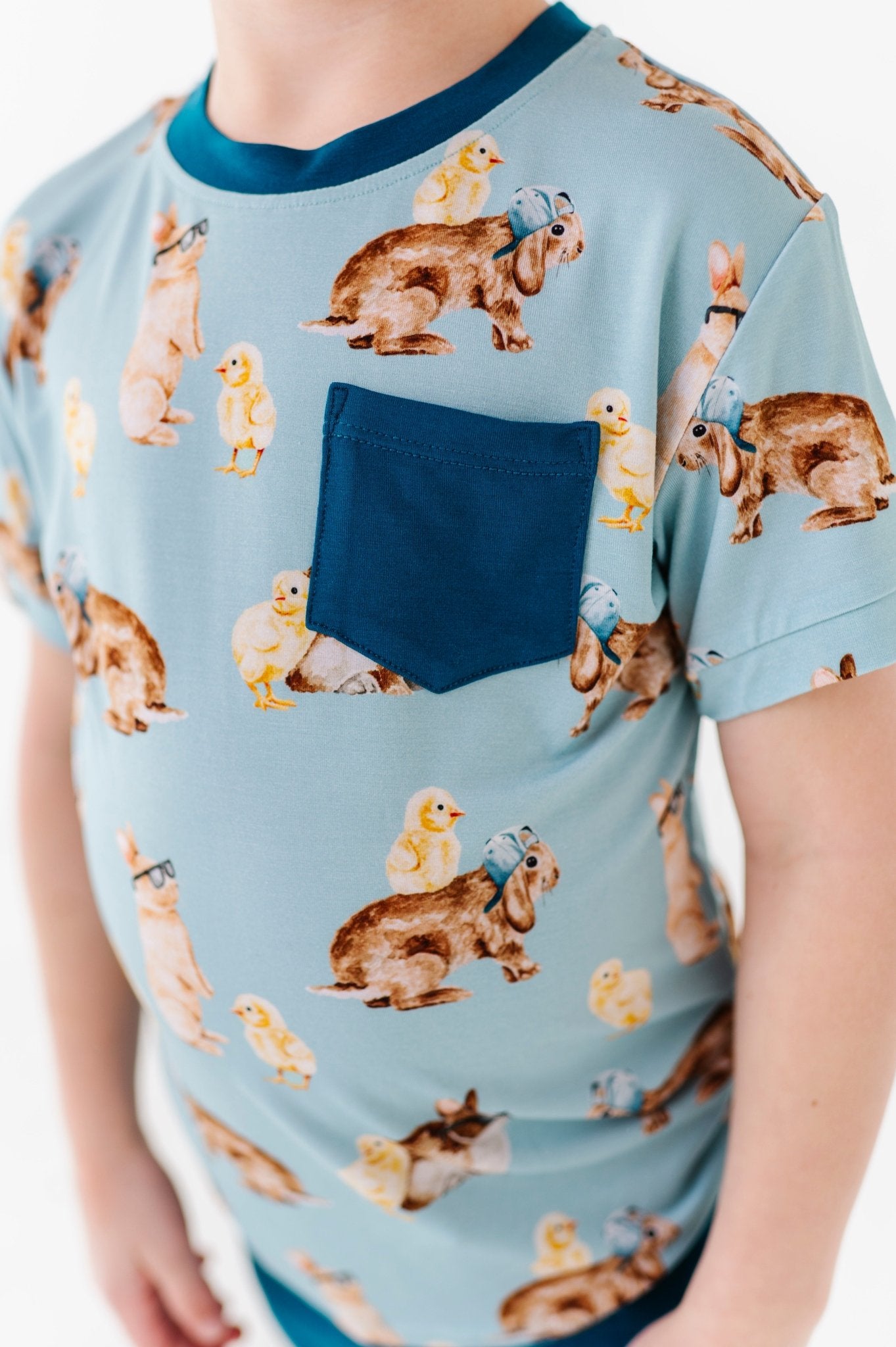 POCKET TEE SHORT SET - HOP STUFF - The Sleepy Sloth