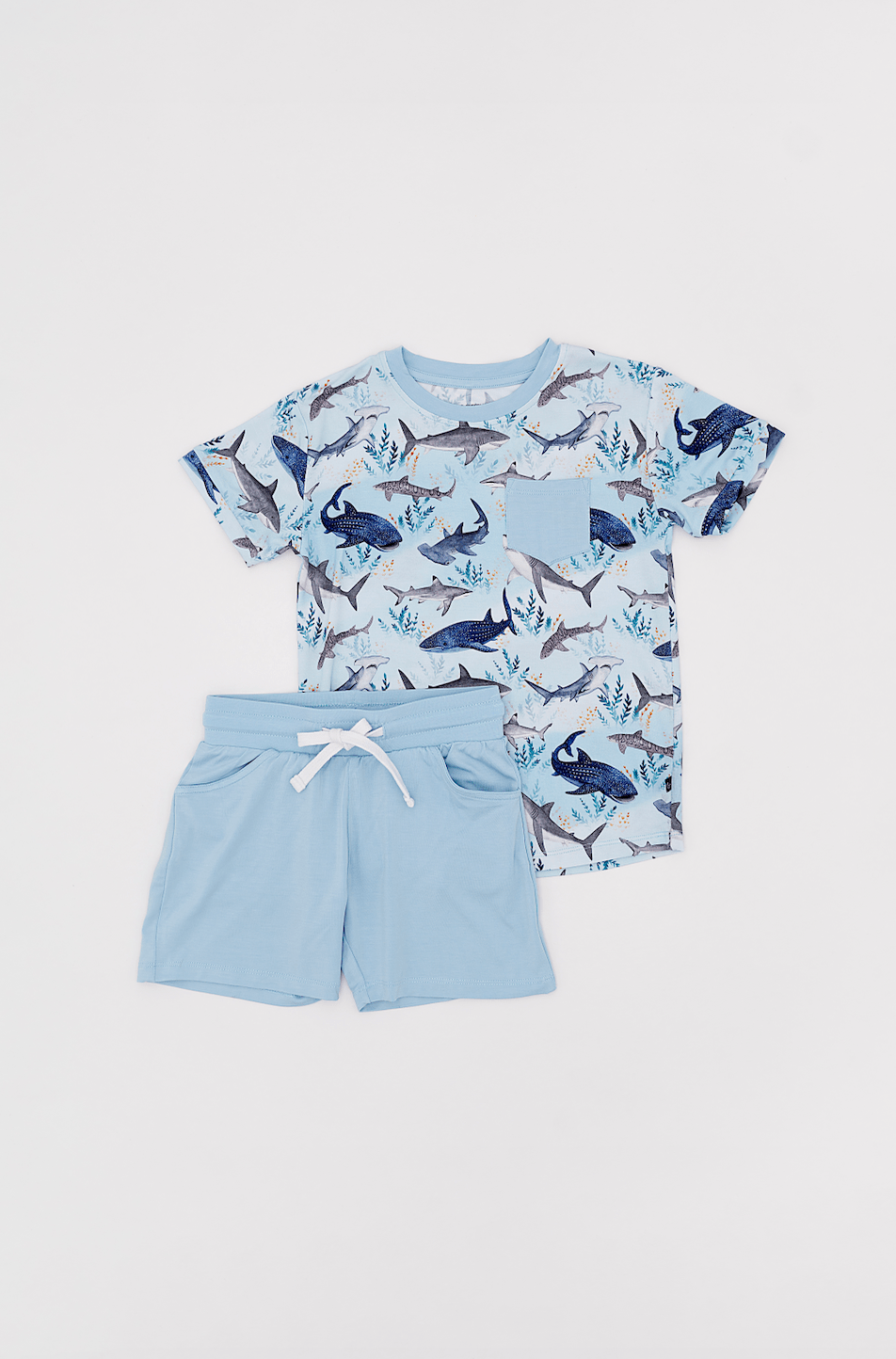 POCKET TEE SHORT SET - NO BULLSHARK - The Sleepy Sloth