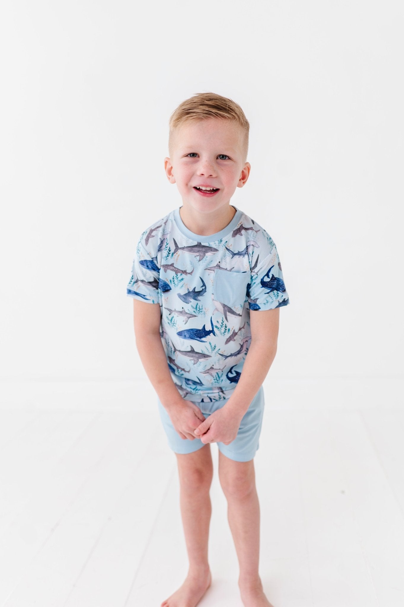 POCKET TEE SHORT SET - NO BULLSHARK - The Sleepy Sloth