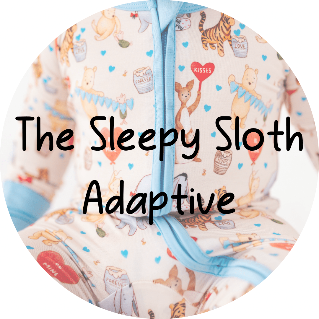 PREORDER ADAPTIVE ZIP JAMMIES - 100 ACRES OF HUGS PREORDER - The Sleepy Sloth