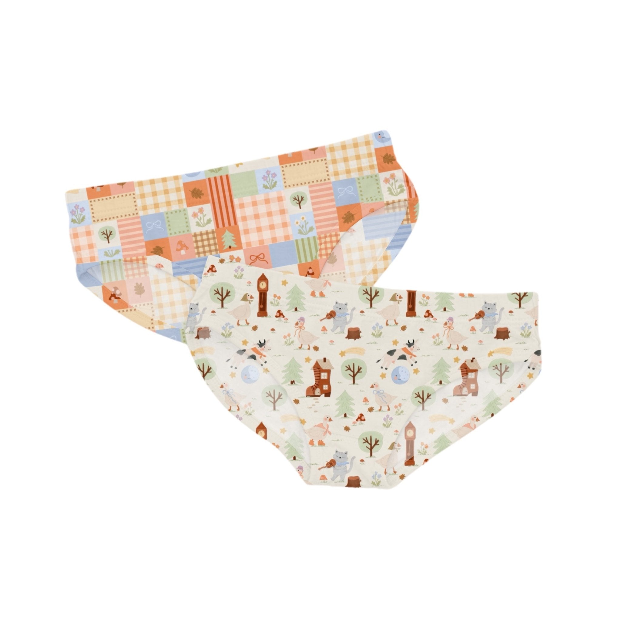 PREORDER GIRLS BRIEF UNDERWEAR SET - STORYBOOK VILLAGE - The Sleepy Sloth