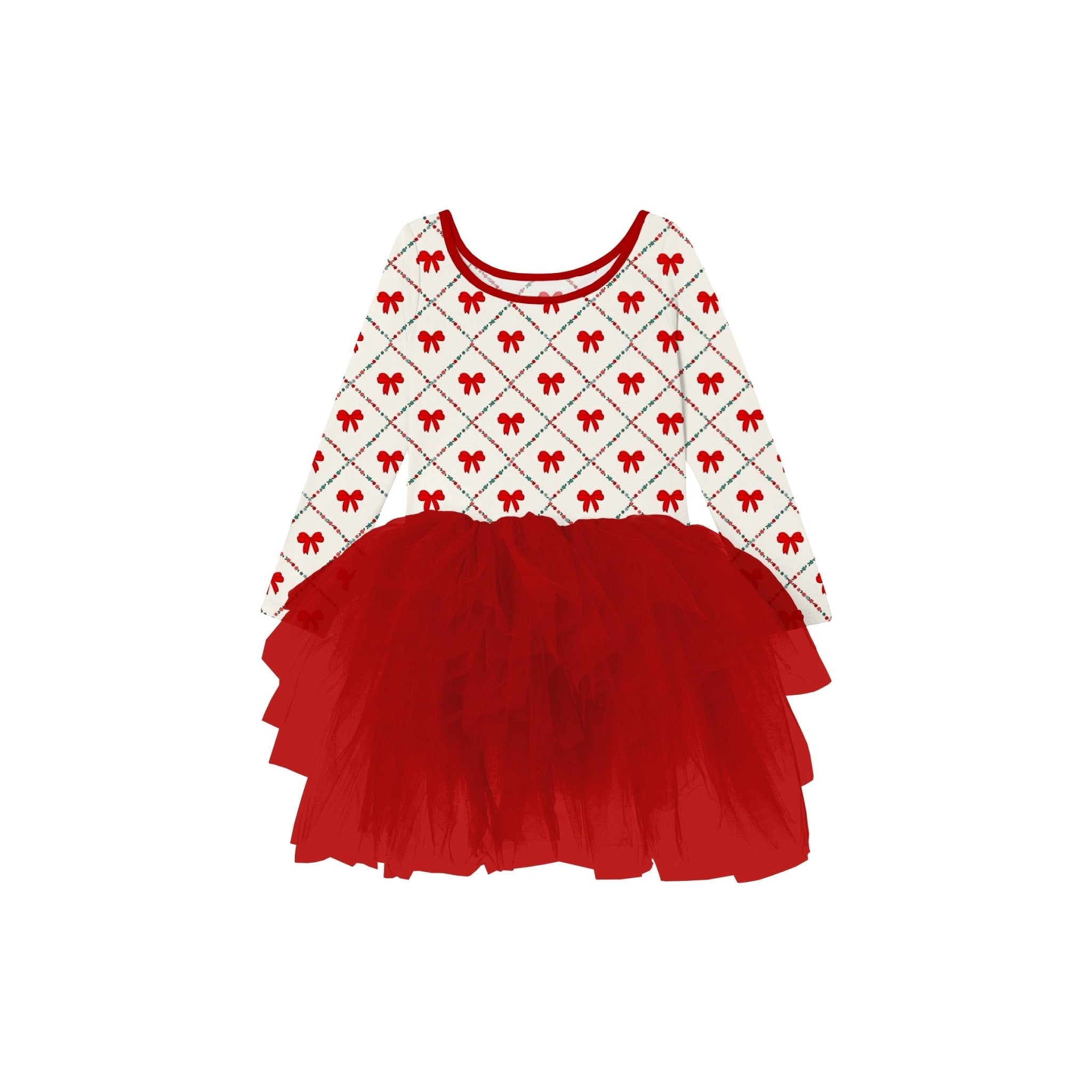 PREORDER LONG SLEEVE TULLE DRESS* - BOW HO HO PREORDER - The Sleepy Sloth