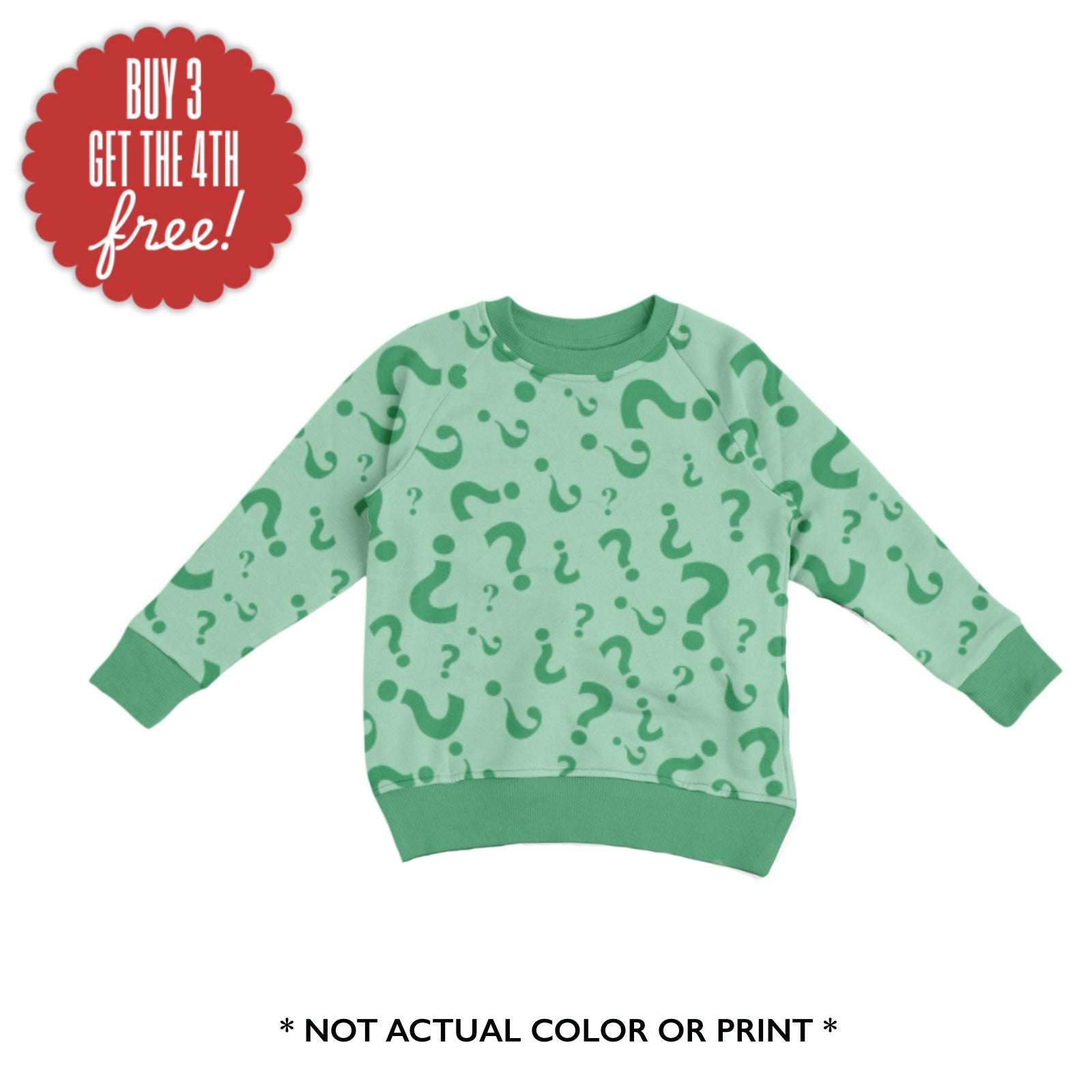 PREORDER PRINTED CREWNECK YOUTH - MYSTERY BOY PRINT B - The Sleepy Sloth