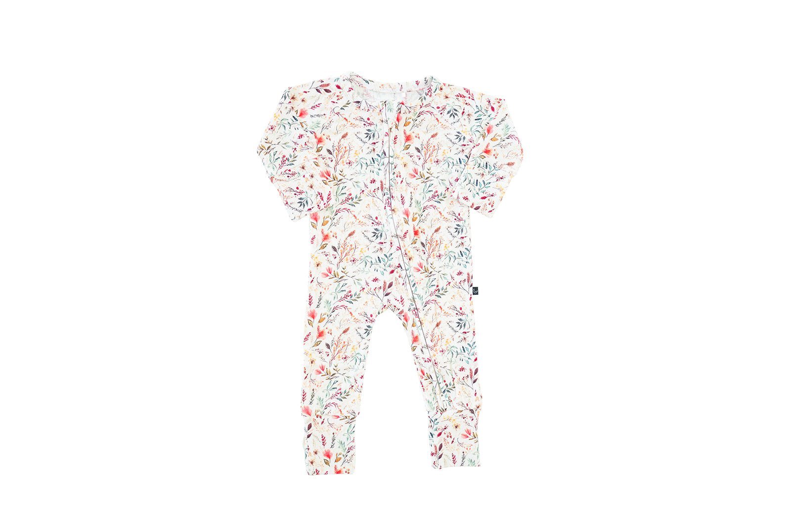 PREORDER RIBBED ZIP JAMMIES - PREORDER FALL FOLIAGE - The Sleepy Sloth