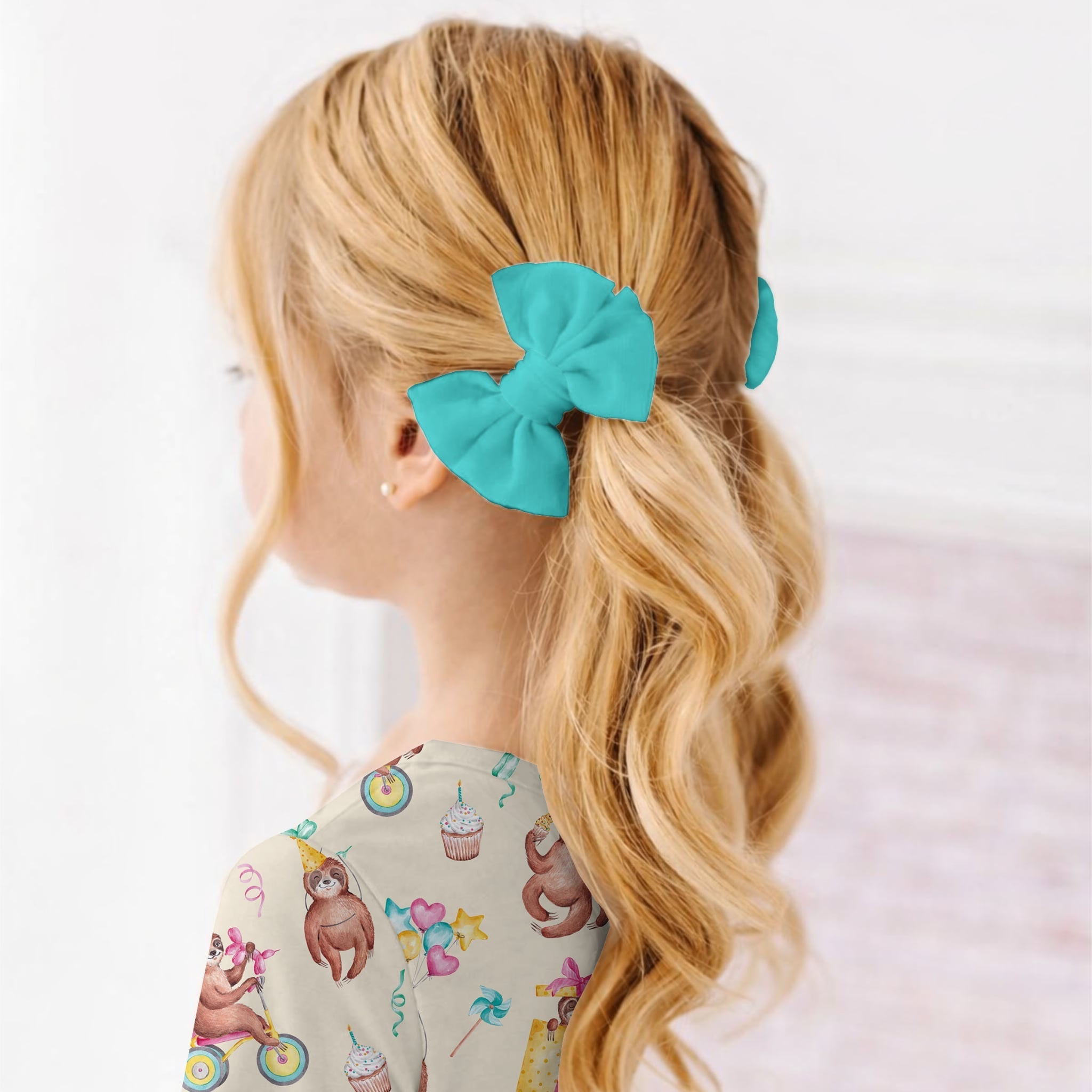 Preorder Solid Mini Clip Bow Set - Sleepy Party - The Sleepy Sloth