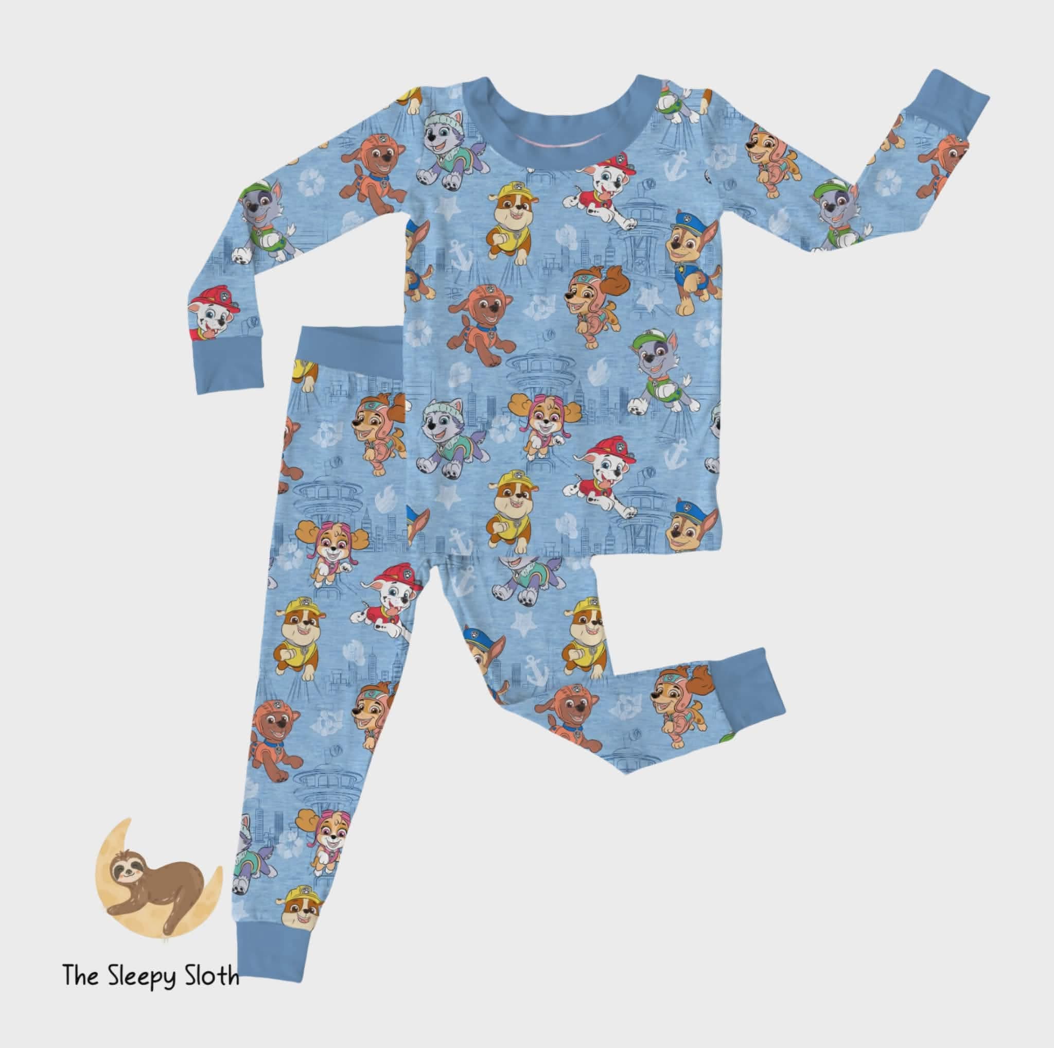 PREORDER TWO PIECE JAMMIES - PAW PATROL™ ON A ROLL! (BLUE) - The Sleepy Sloth
