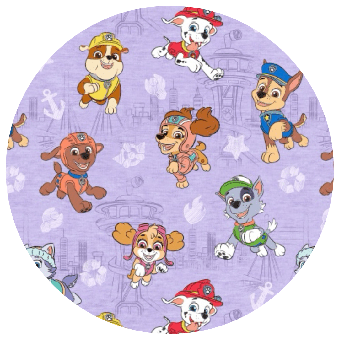 PREORDER ZIP JAMMIES - PAW PATROL™ ON A ROLL! (LILAC) - The Sleepy Sloth