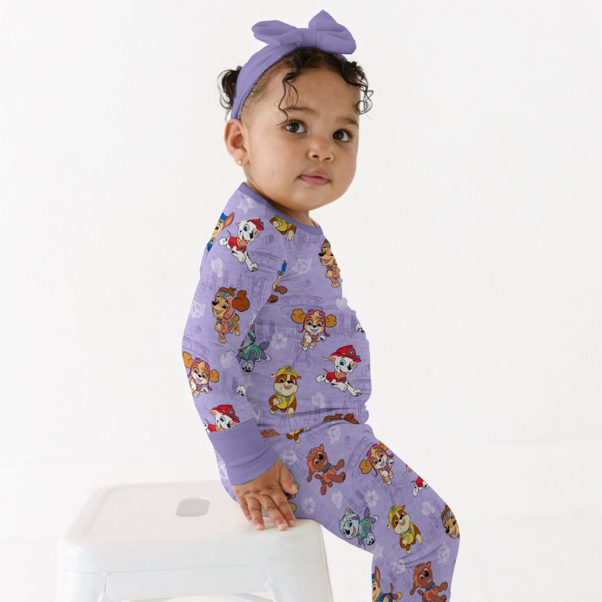PREORDER ZIP JAMMIES - PAW PATROL™ ON A ROLL! (LILAC) - The Sleepy Sloth