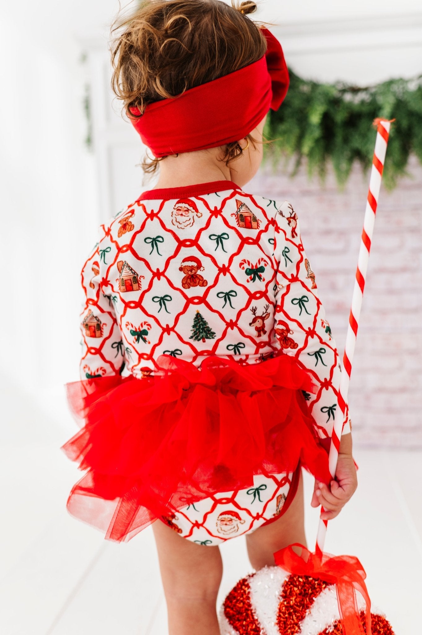 PRESALE BODYSUIT LONG SLEEVE TULLE DRESS - PEPPERMINT PARADE - The Sleepy Sloth