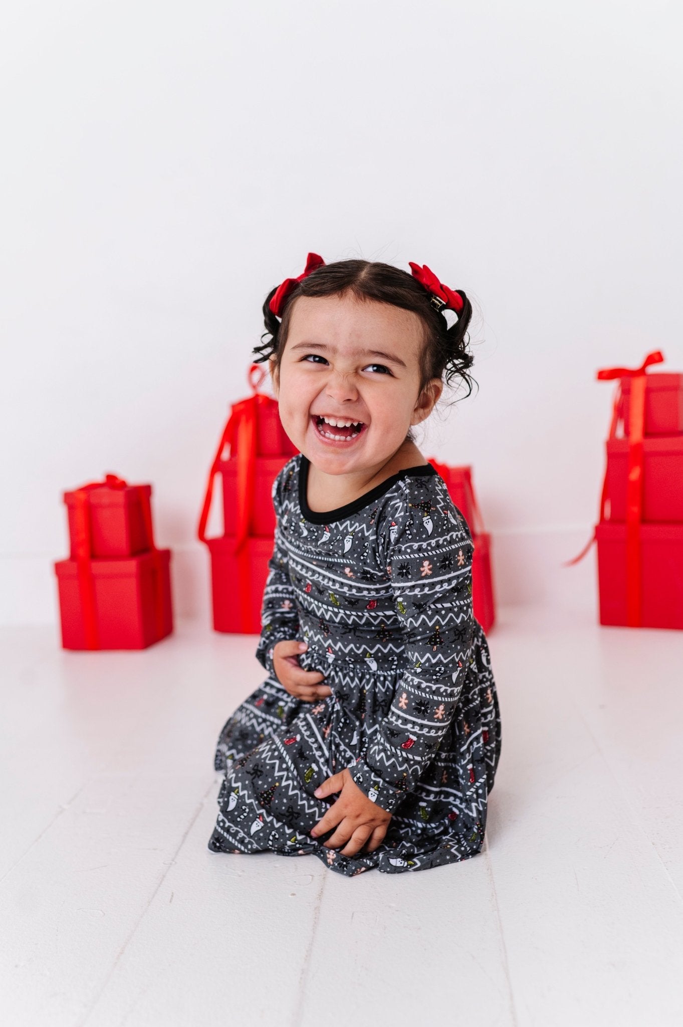 PRESALE LONG SLEEVE TWIRL DRESS - BOO HUMBUG - The Sleepy Sloth