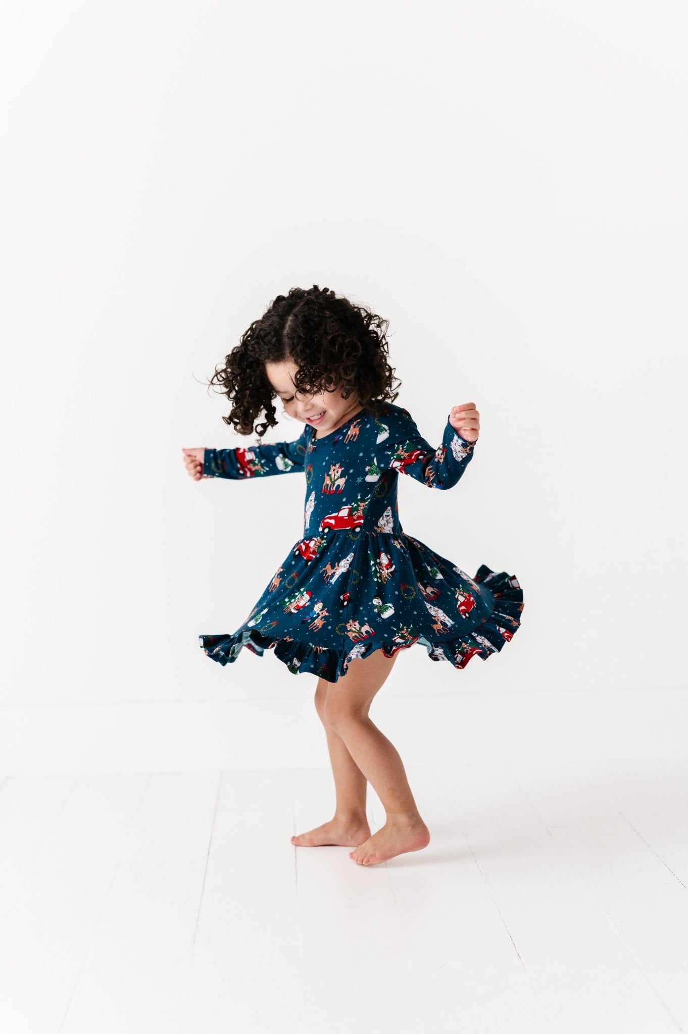 RUFFLE TWIRL DRESS - RUDOLPH & FRIENDS - The Sleepy Sloth