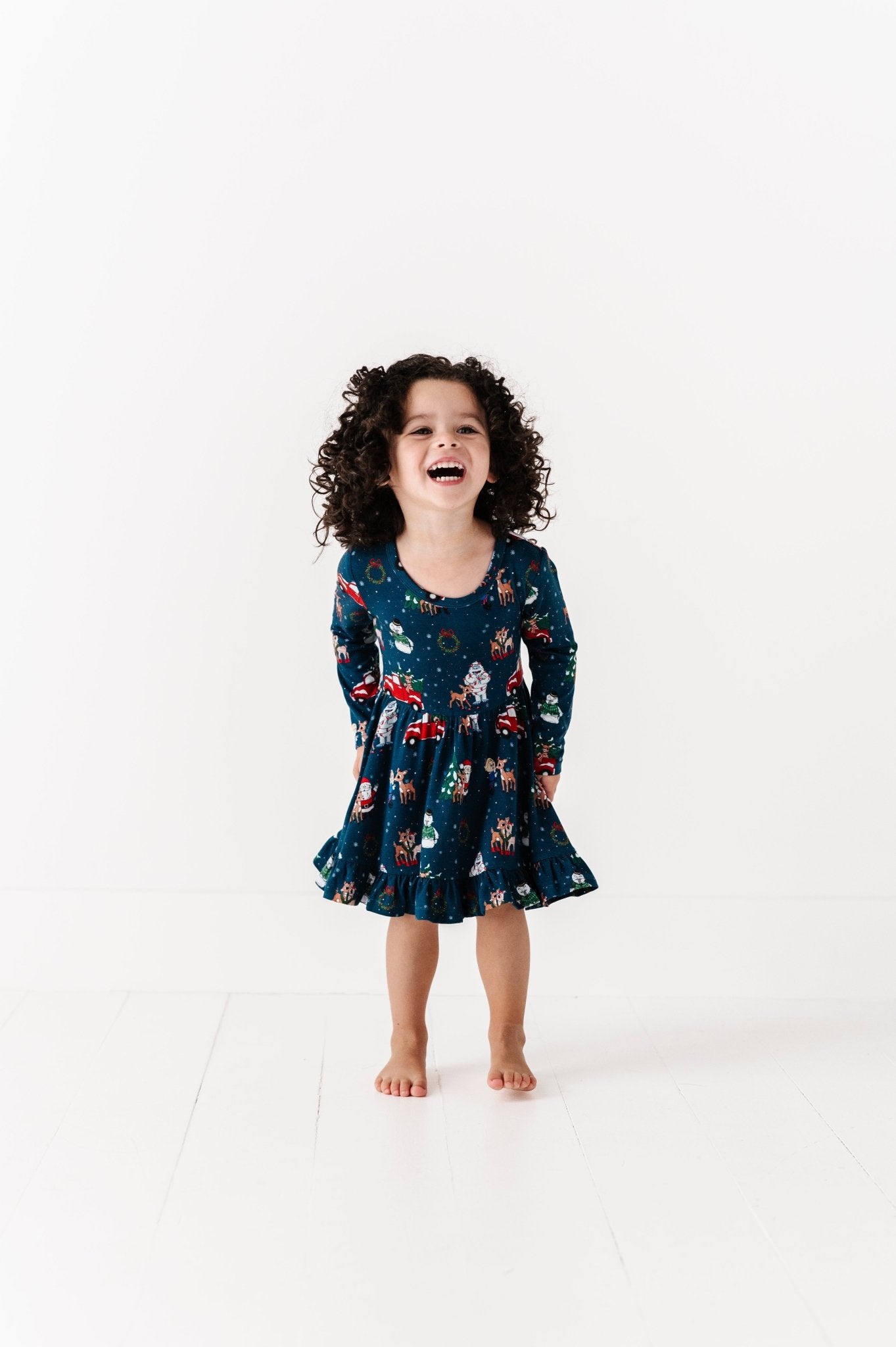 RUFFLE TWIRL DRESS - RUDOLPH & FRIENDS - The Sleepy Sloth