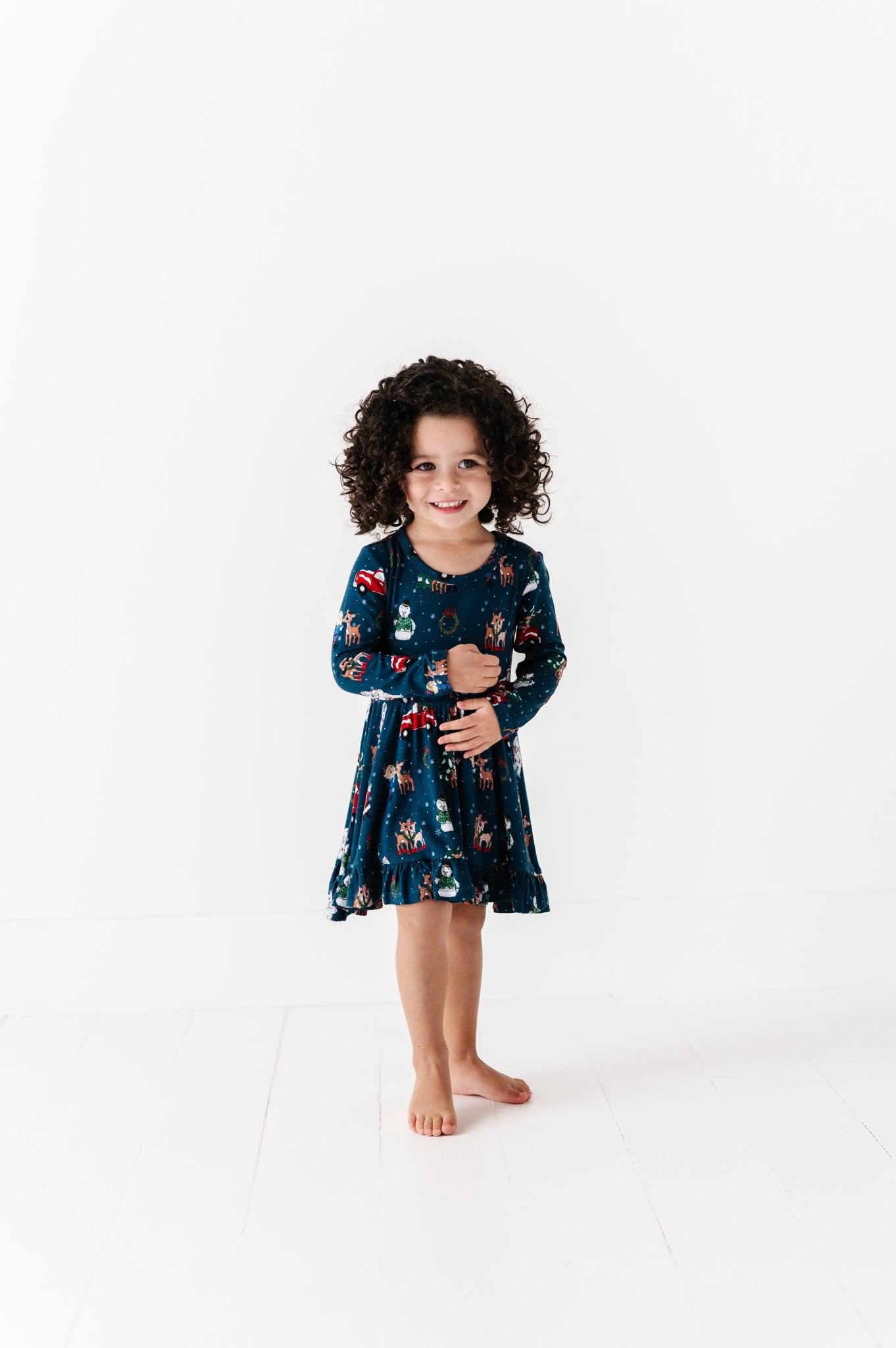 RUFFLE TWIRL DRESS - RUDOLPH & FRIENDS - The Sleepy Sloth