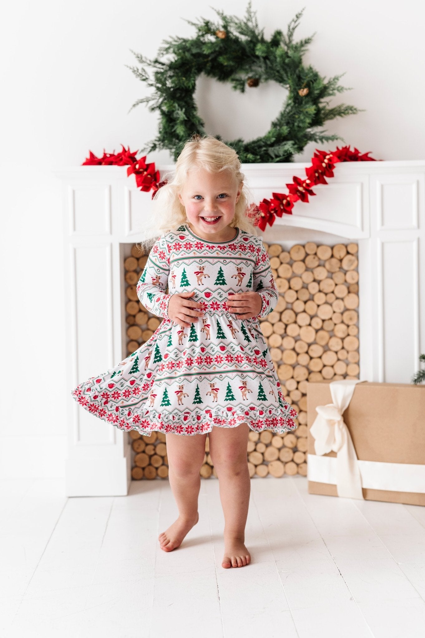 RUFFLE TWIRL DRESS - SHINE BRIGHT - The Sleepy Sloth