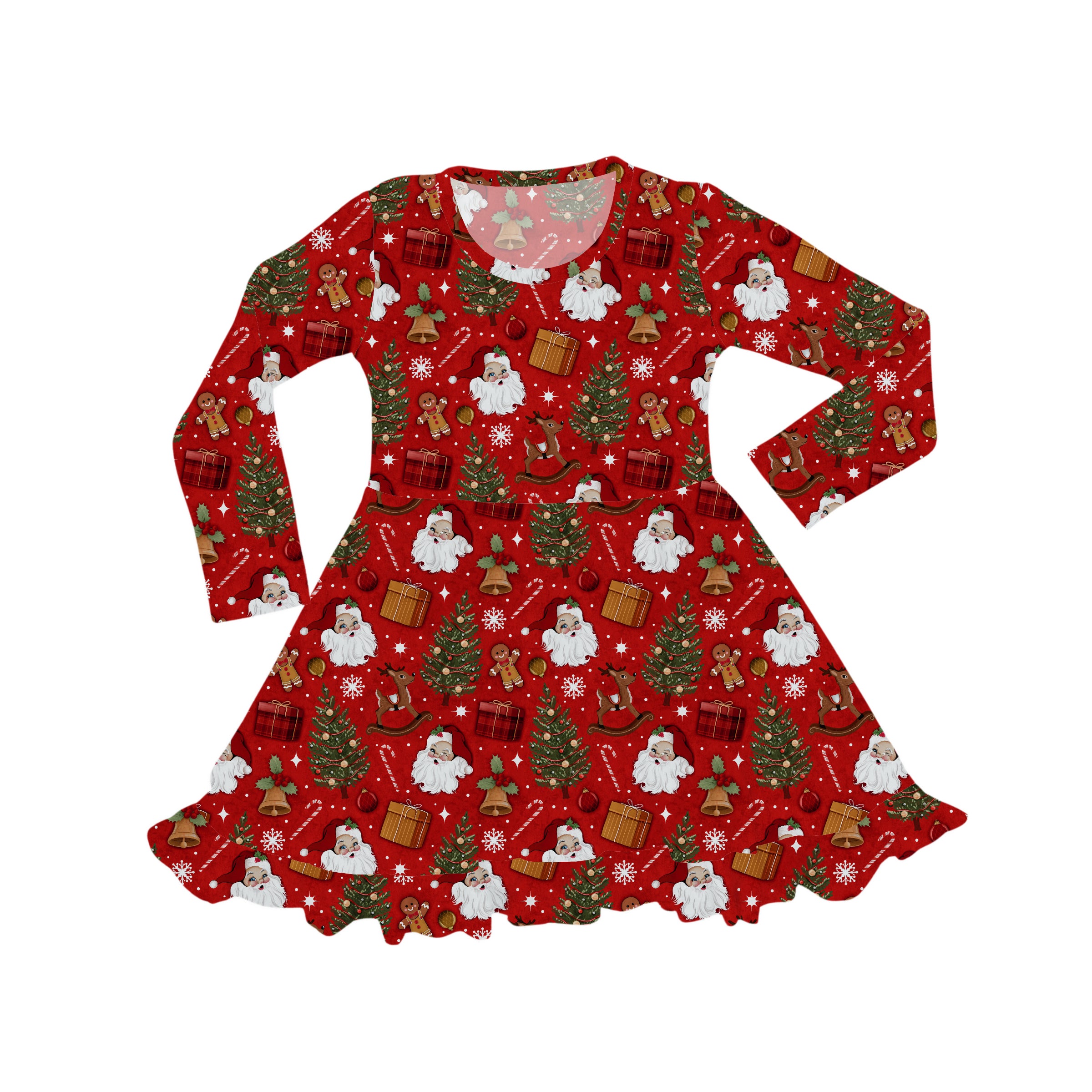 Preorder Twirlie Dress - Jolly St Nick