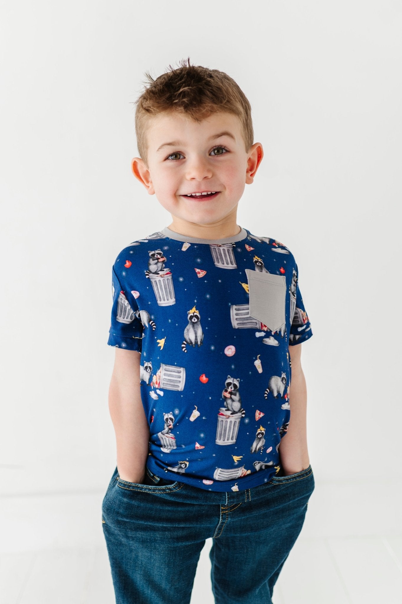 SHORT SLEEVE POCKET TEE - MIDNIGHT SNACK - The Sleepy Sloth