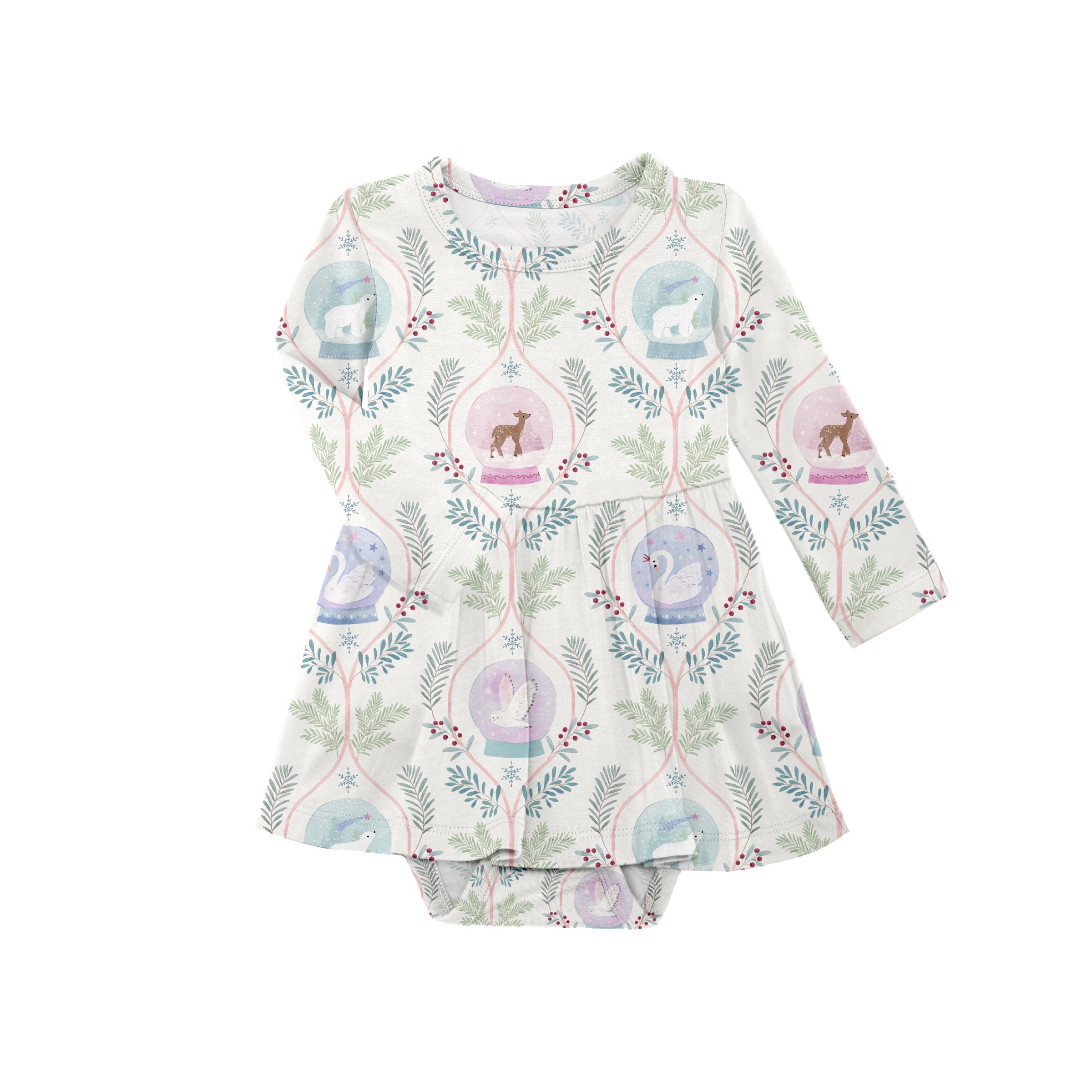Preorder Bodysuit Twirlie Dress - Snow Much Wonder