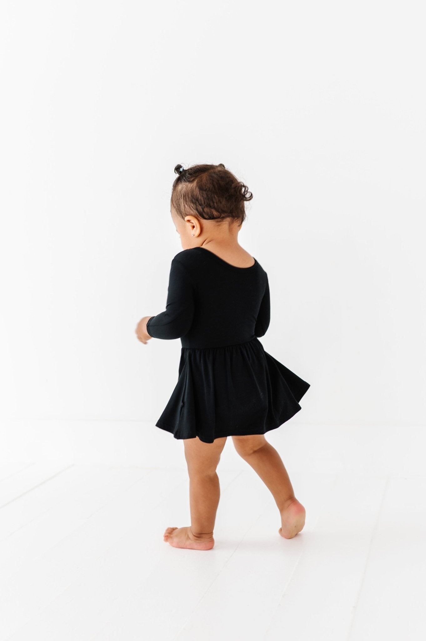 Solid Bodysuit Twirl Dress - MIDNIGHT - The Sleepy Sloth