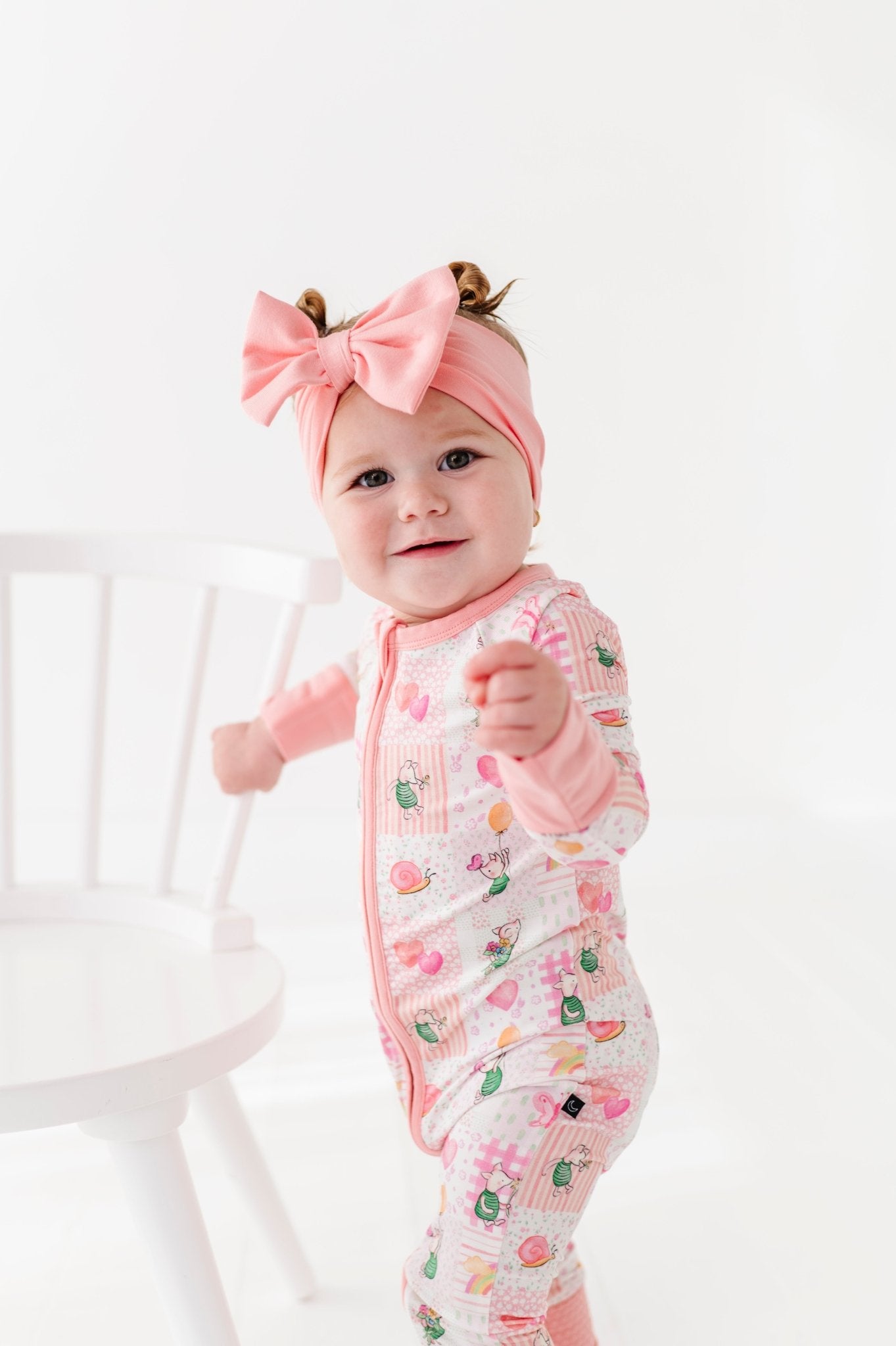 Solid Bow - PRETTY IN PIGLET - The Sleepy Sloth