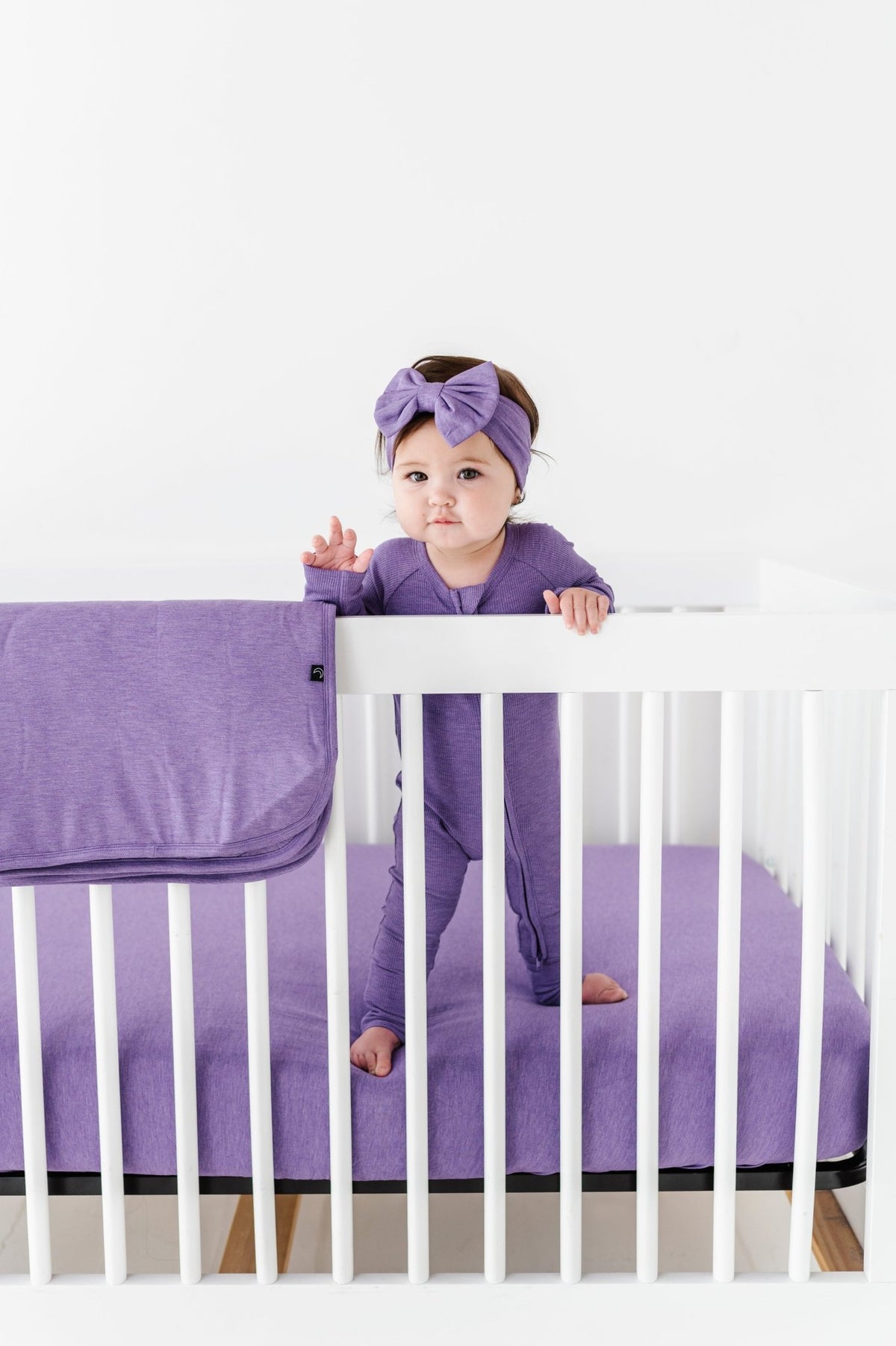 Solid Crib Sheet - Wisteria - The Sleepy Sloth