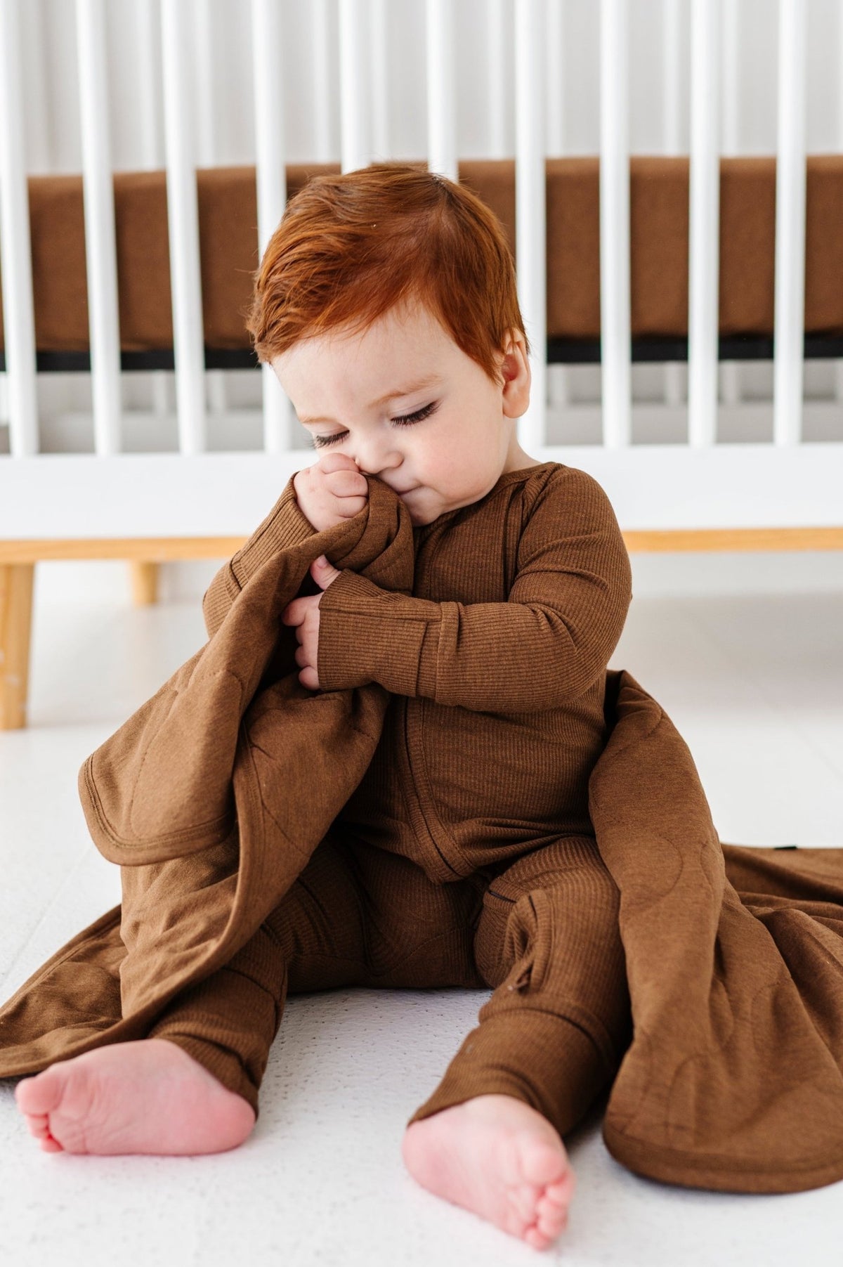 Solid Mini Blankie - Chestnut - The Sleepy Sloth